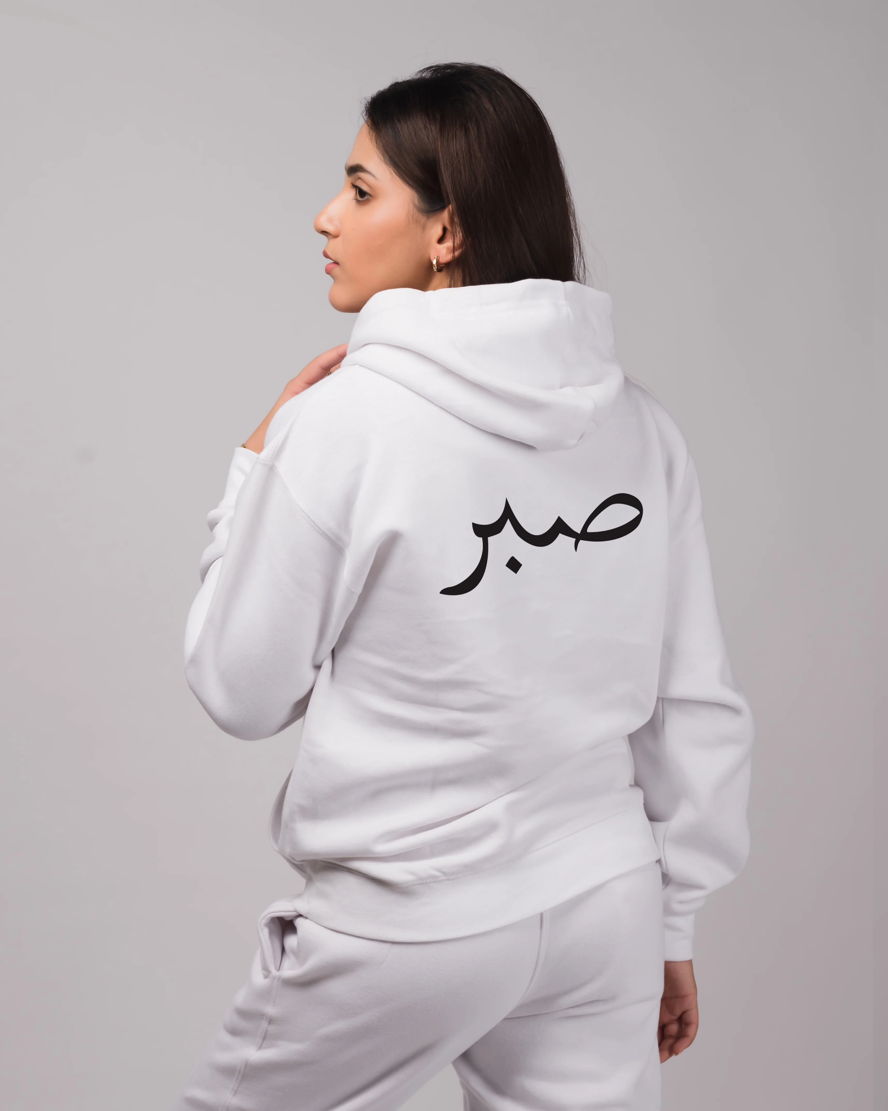 صبر Graphic Pull Over Hoodie - Image 2