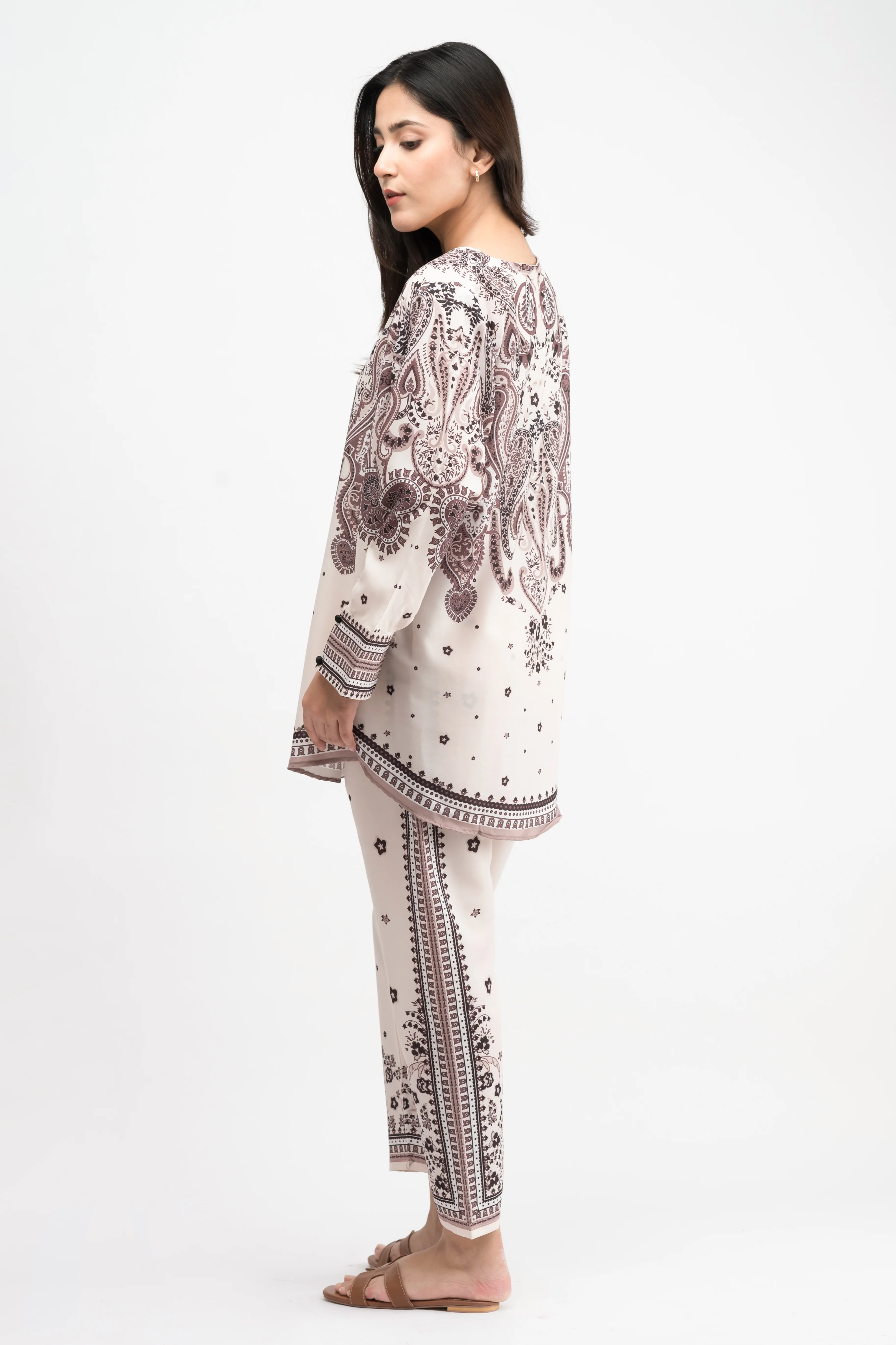 Azel Printed Swiss Lawn Co-Ord Set - Image 2