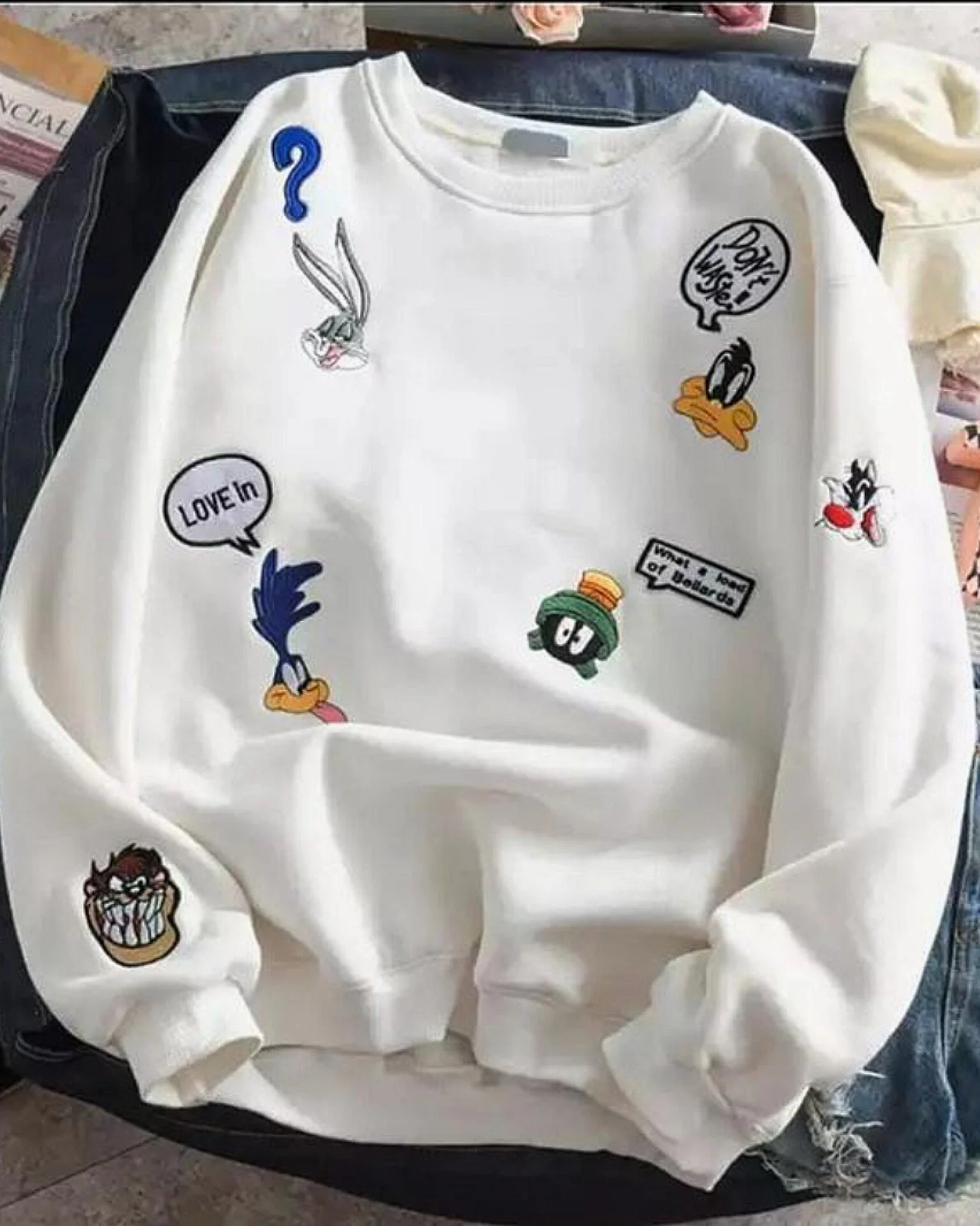 Baby Looney Tunes Characters Graphic Sweatshirt - Image 3