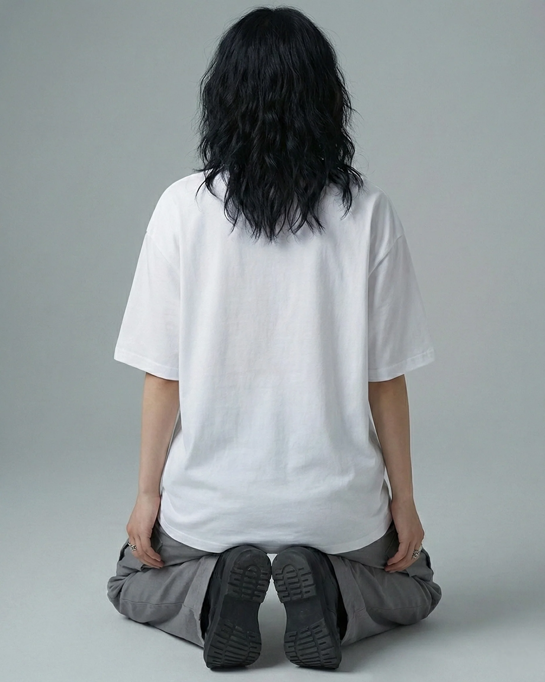 Cat Girl Graphic Drop Shoulder Oversized Tee - Image 3