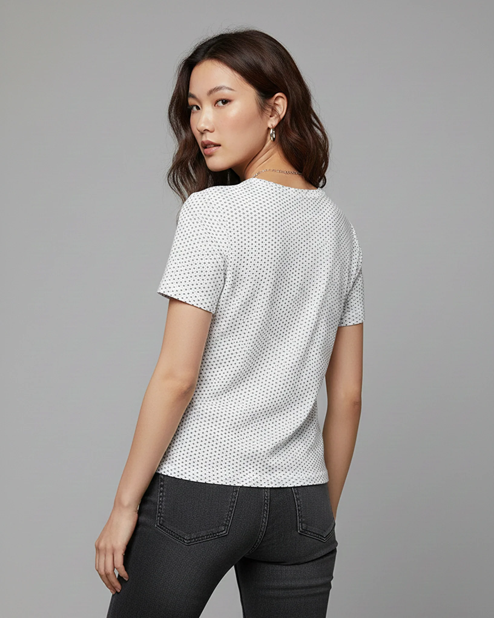 Shining Stars Crew Neck Short Sleeve All over Graphic Tee - Image 3