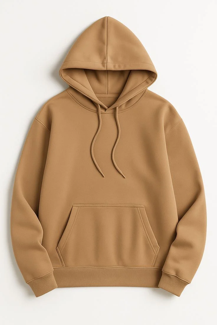 Premium Solid Oversized Pull Over Hood Desert Sand