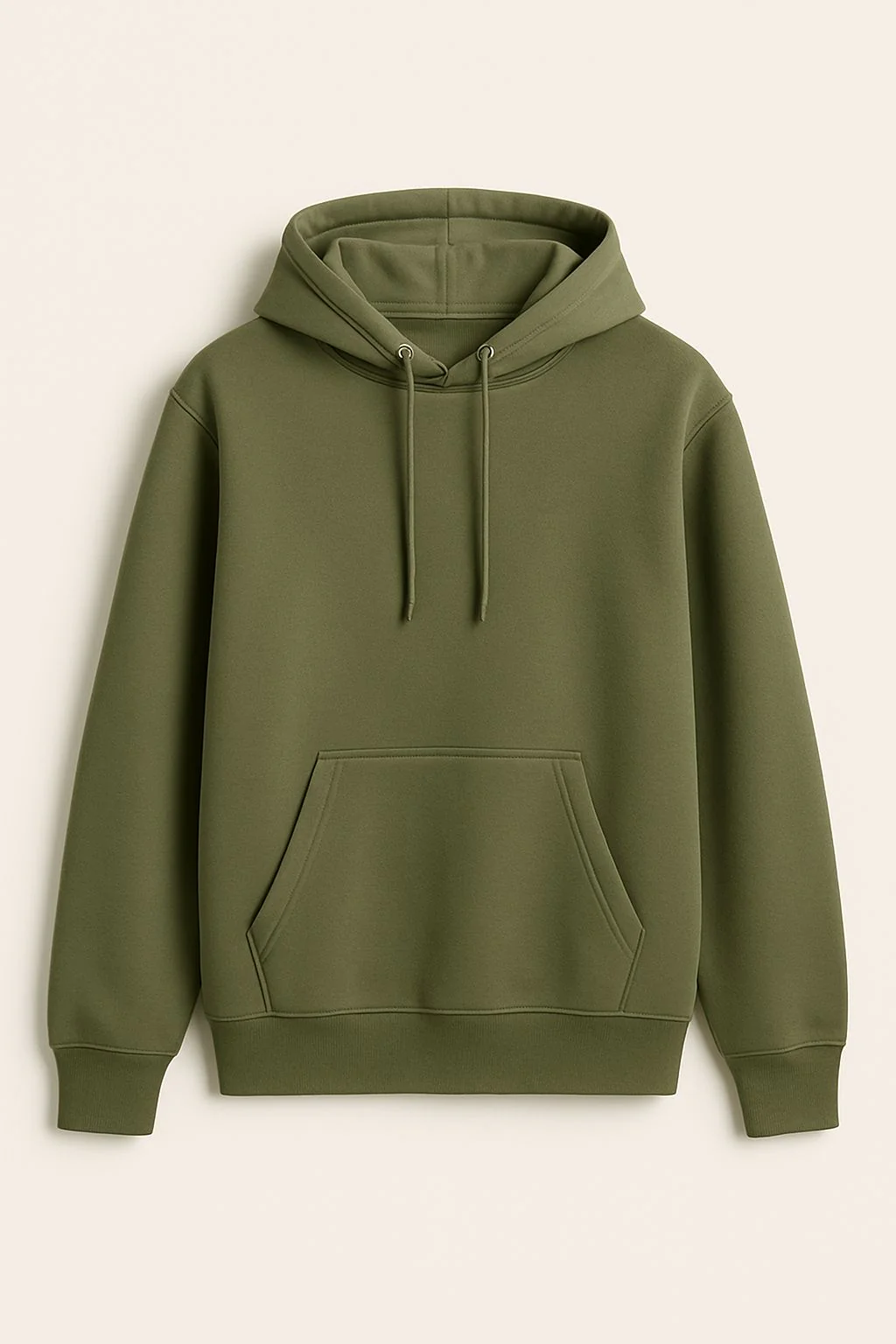 Premium Solid Oversized Pull Over Hood Olive - Image 2