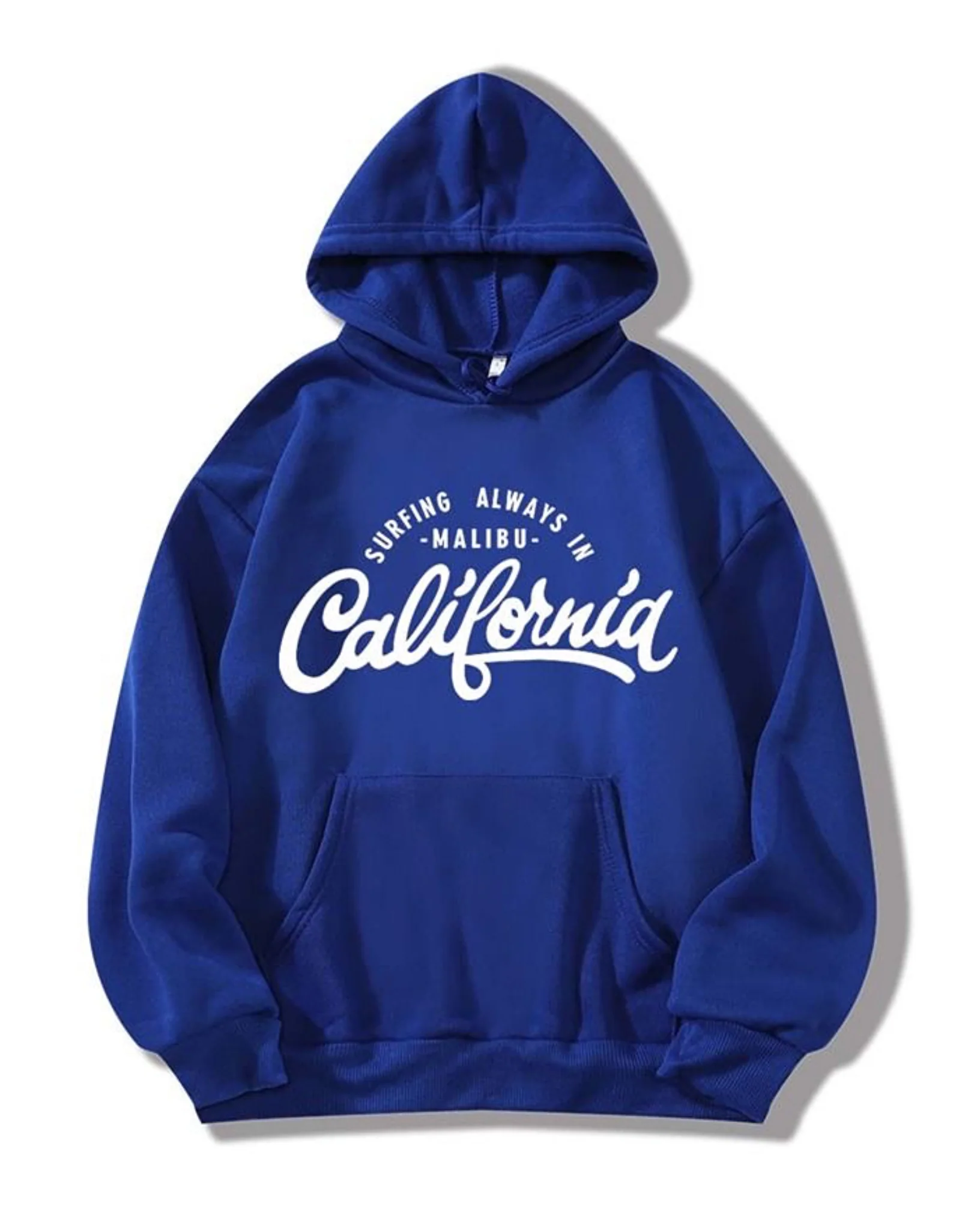 California Graphic Oversized Pullover Hood Royal Blue - Image 2