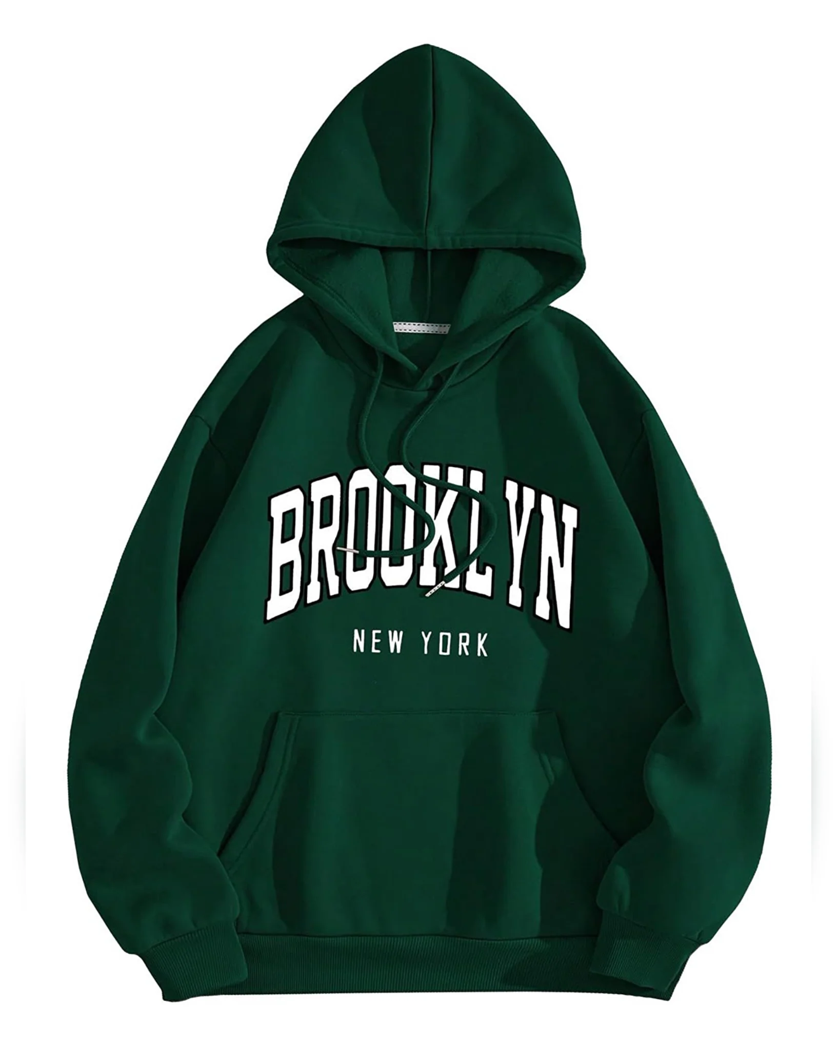 Brooklyn Graphic Oversized Pullover Hood Dark Green