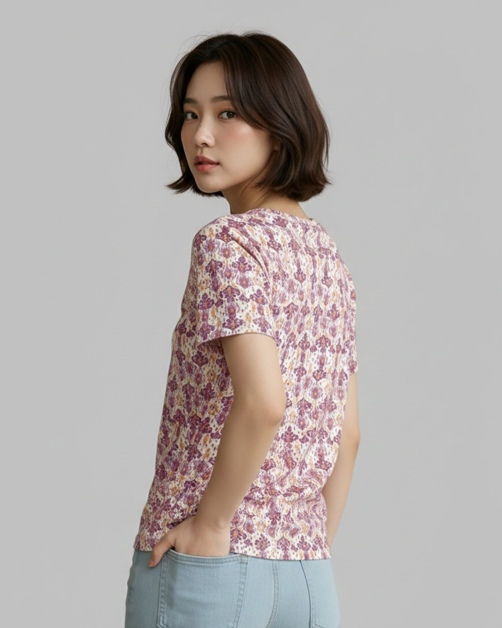 Montana Crew Neck Short Sleeve All over Graphic Tee - Image 2