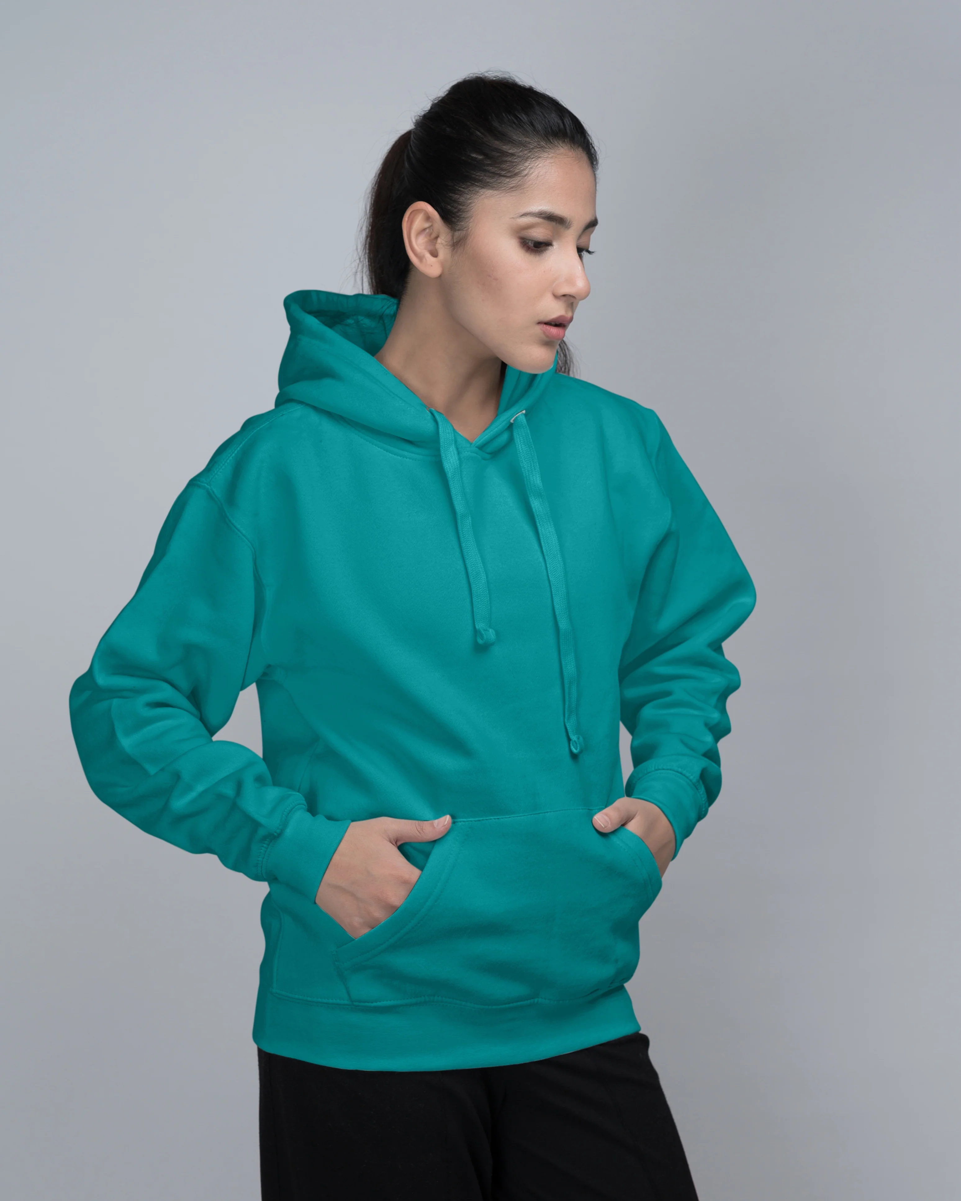 Premium Oversized Fit Pull Over Hood Persian Green