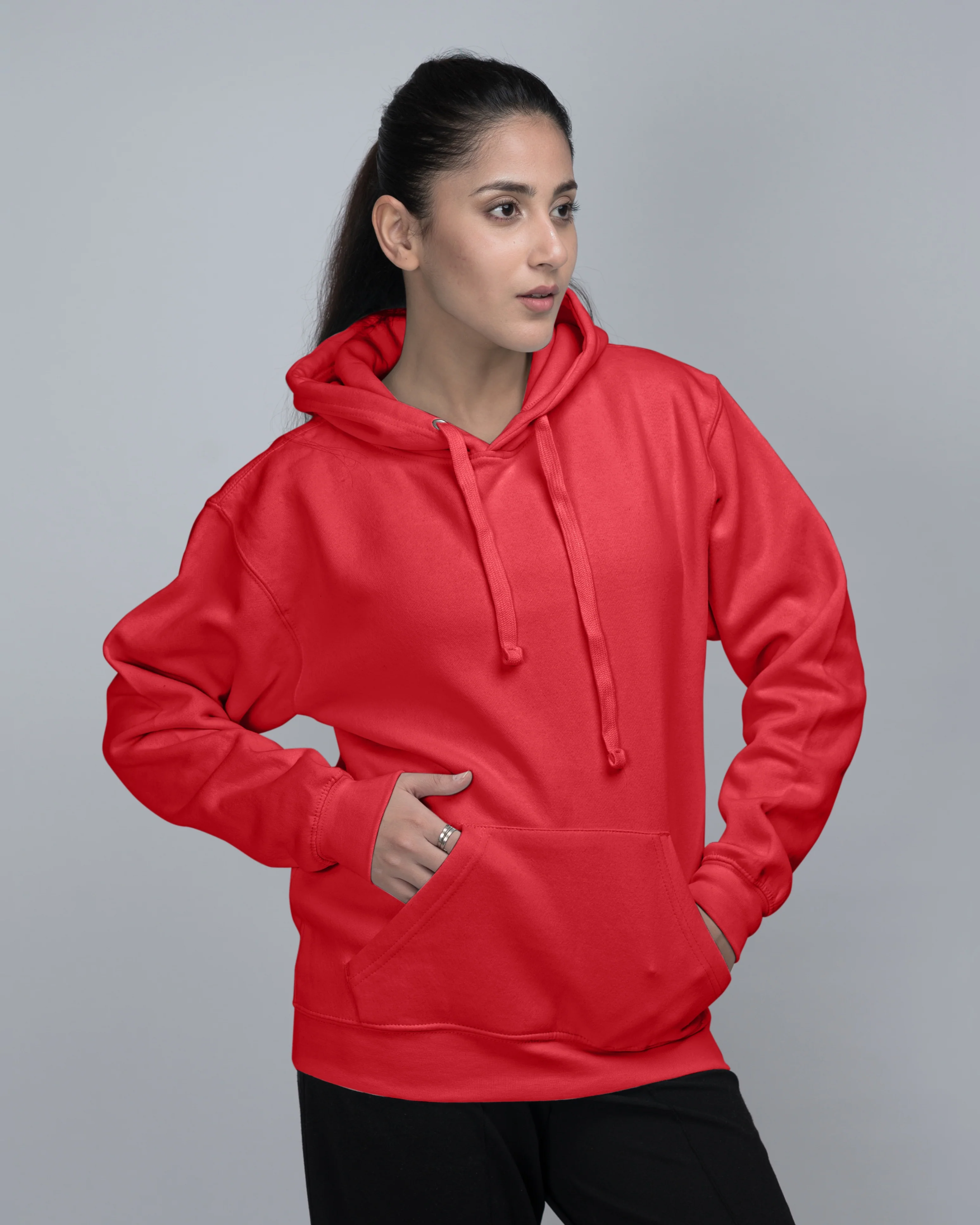 Premium Oversized Fit Pull Over Hoodie Red