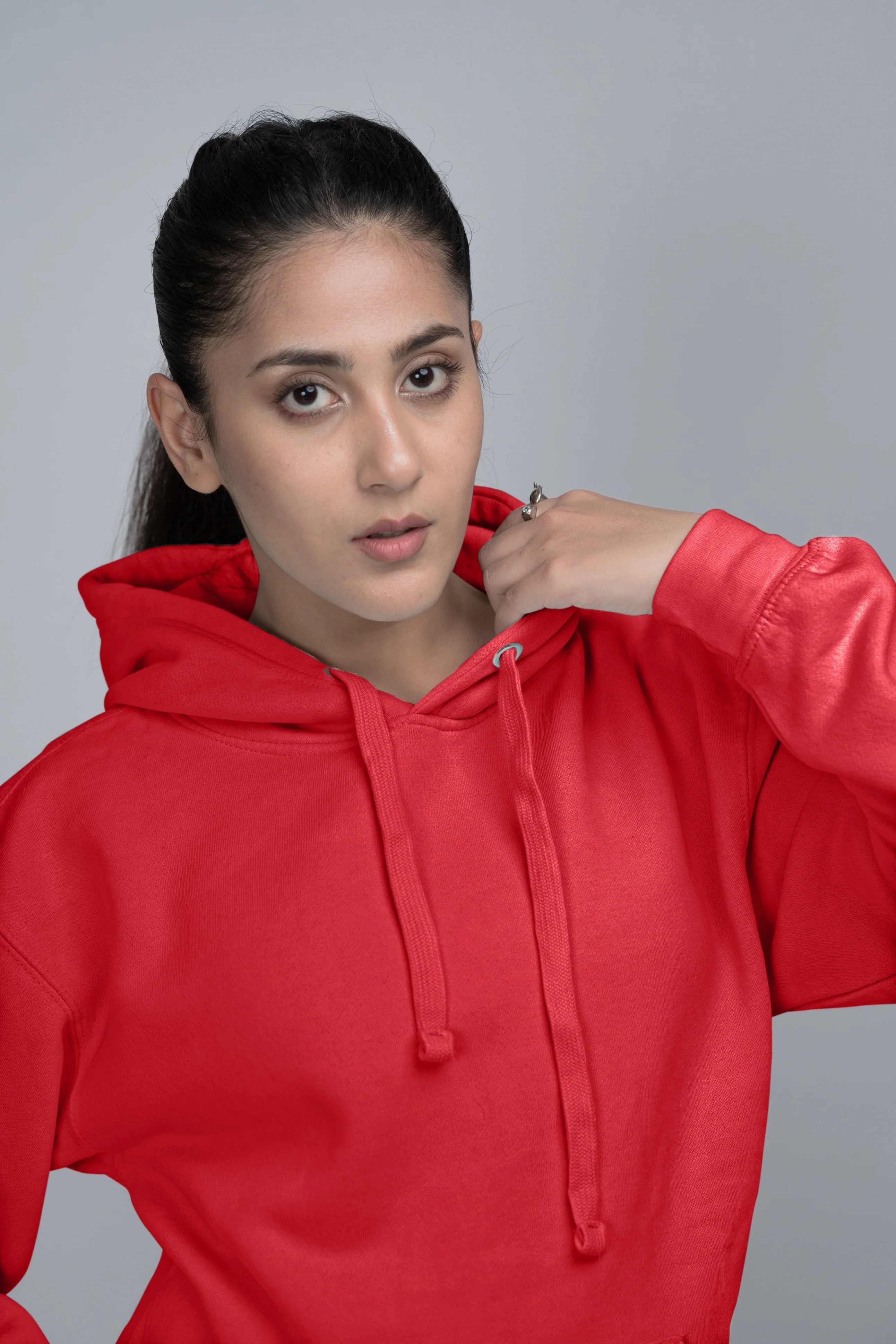 Premium Oversized Fit Pull Over Hoodie Red - Image 2
