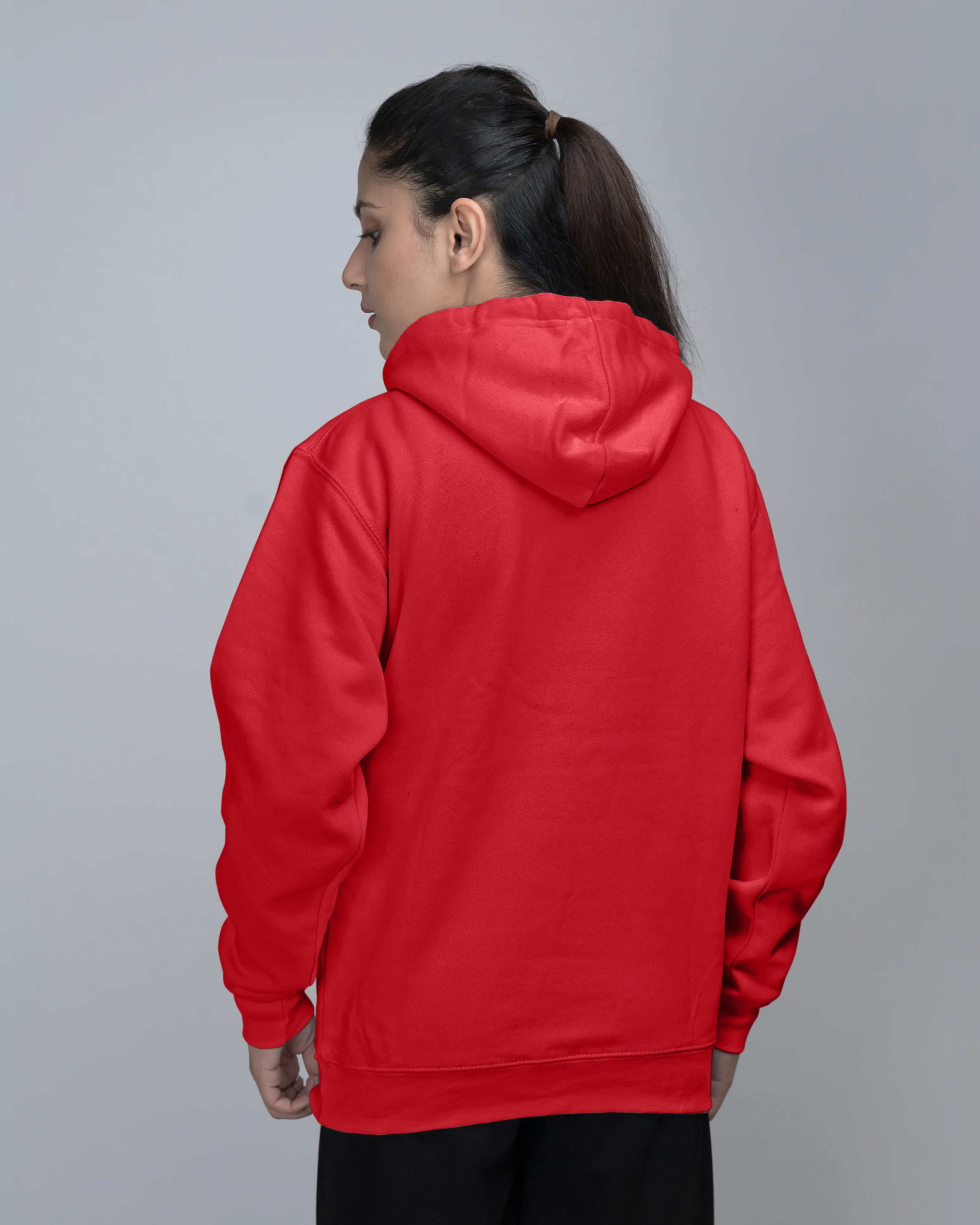 Premium Oversized Fit Pull Over Hoodie Red - Image 3