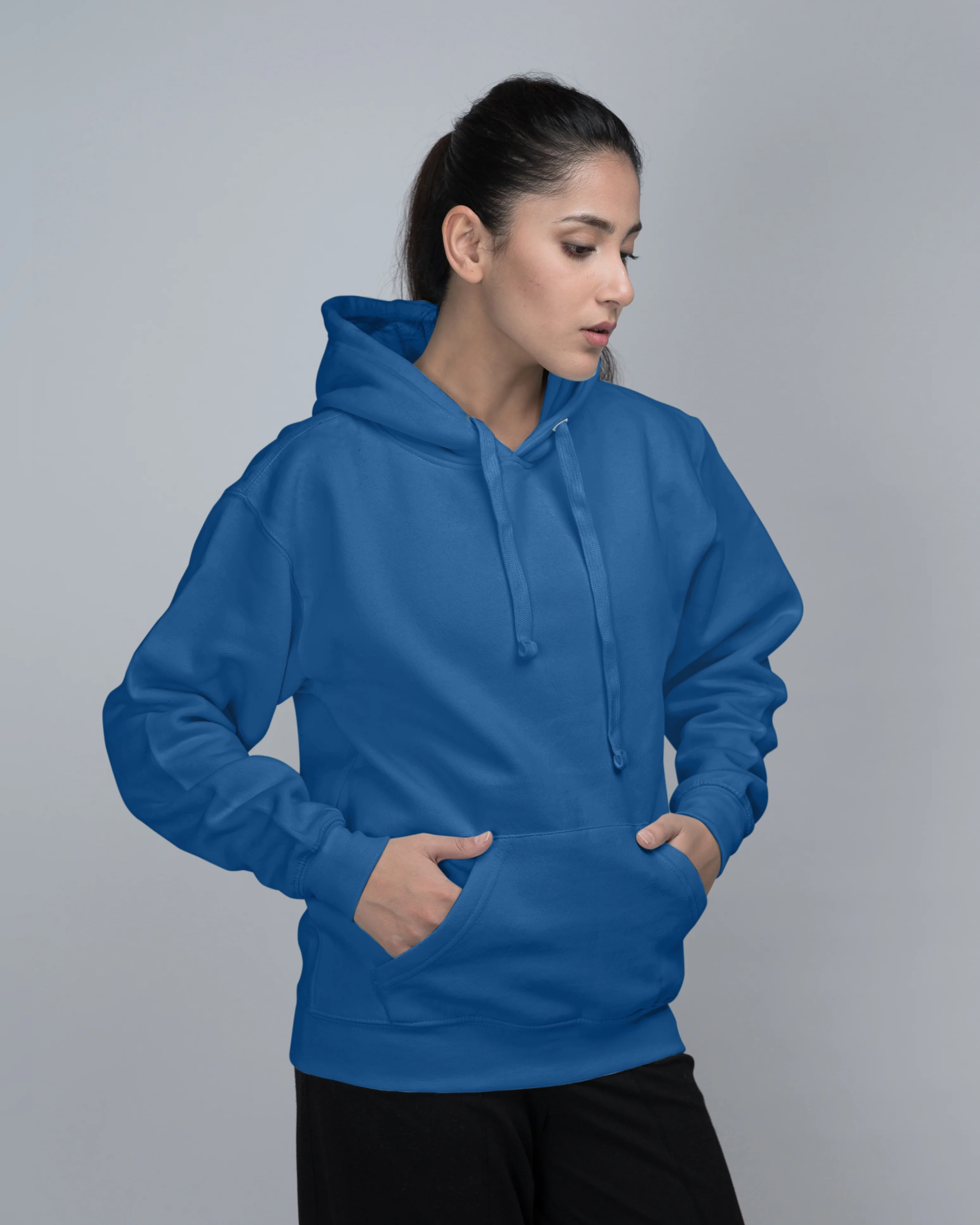 Premium Oversized Fit Pull Over Hoodie Royal Blue