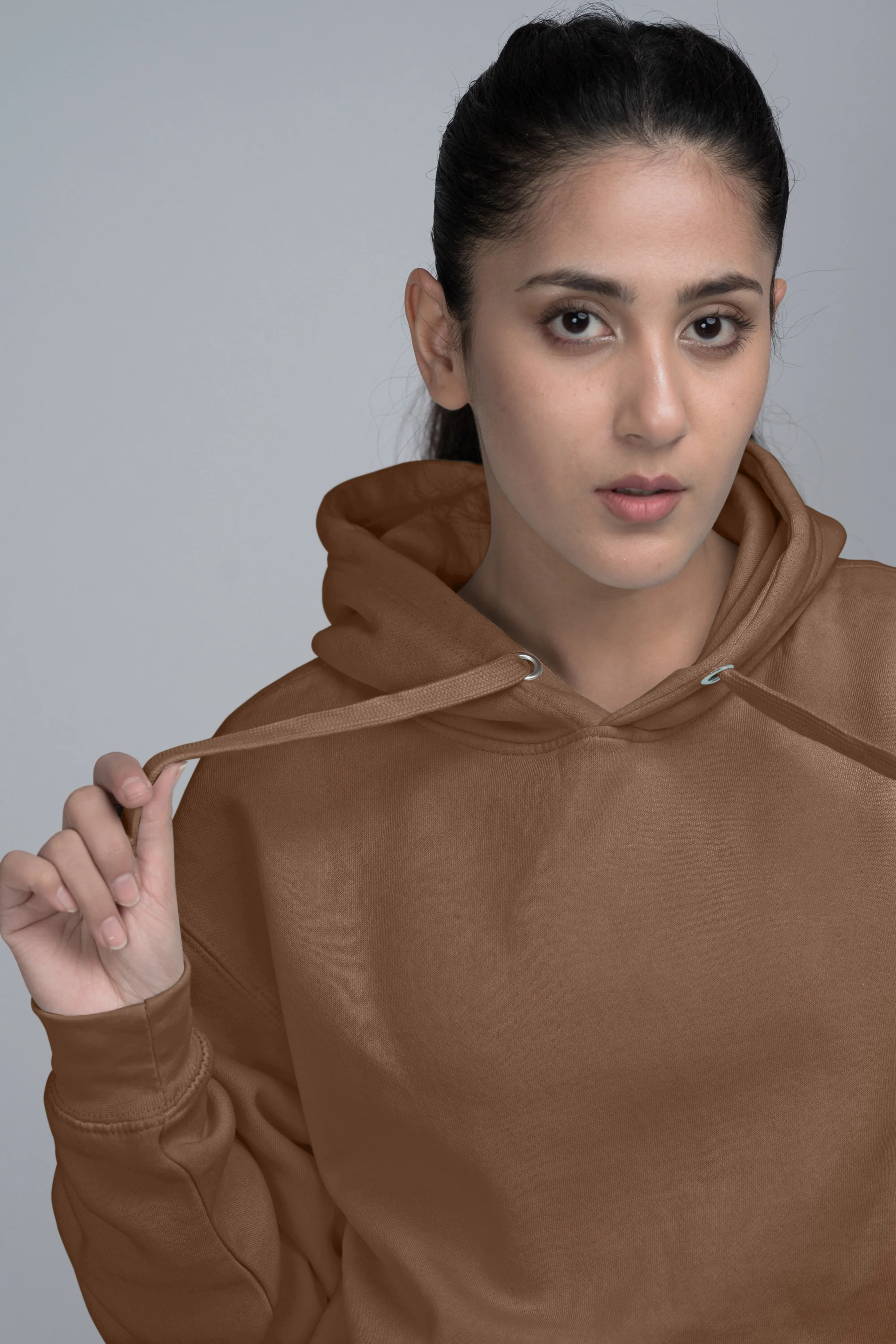 Premium Oversized Fit Pull Over Hoodie Brownie - Image 2