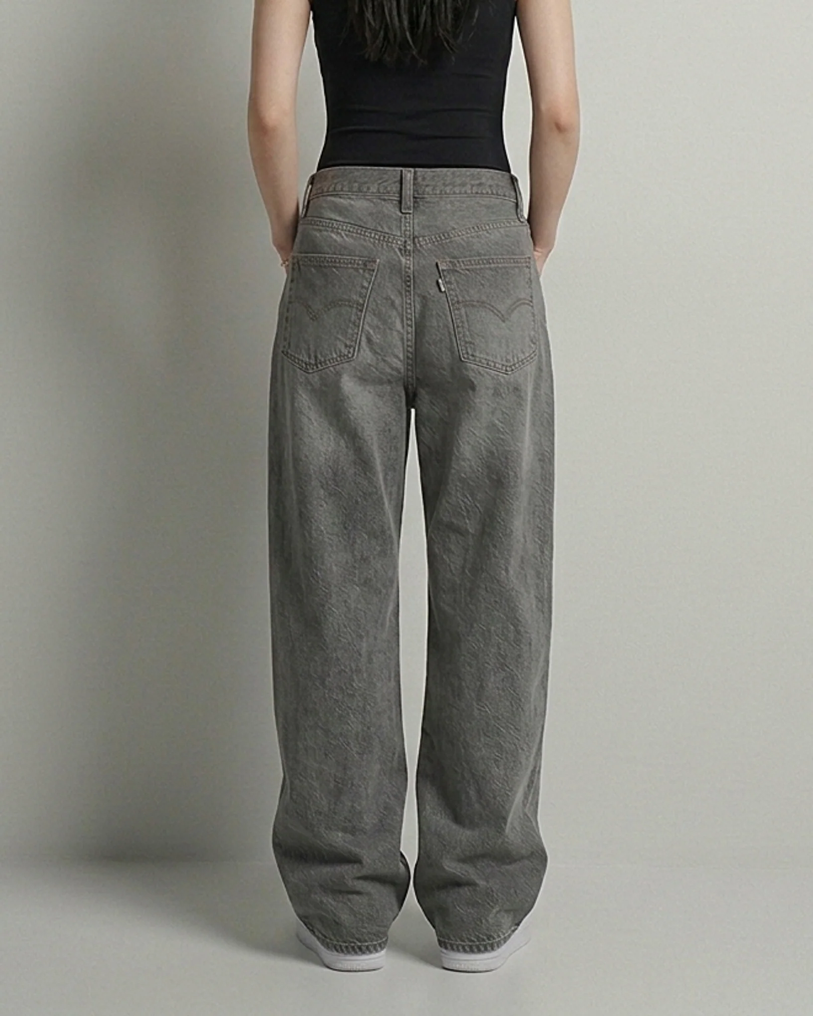 Shadow Core Baggy Denim Jeans Cloud Grey - Image 4