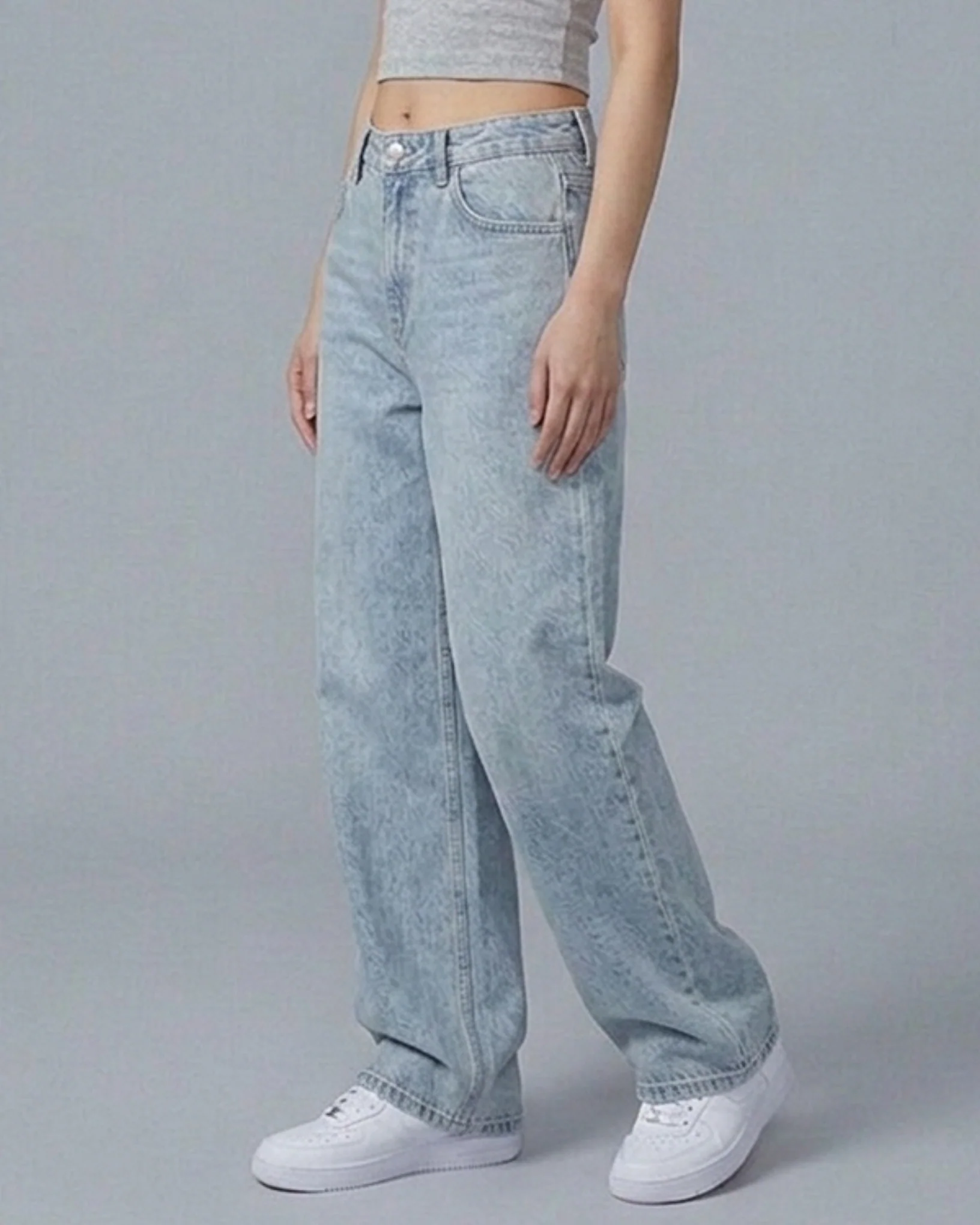 Shadow Core Baggy Denim Jeans Black Sky Blue - Image 2