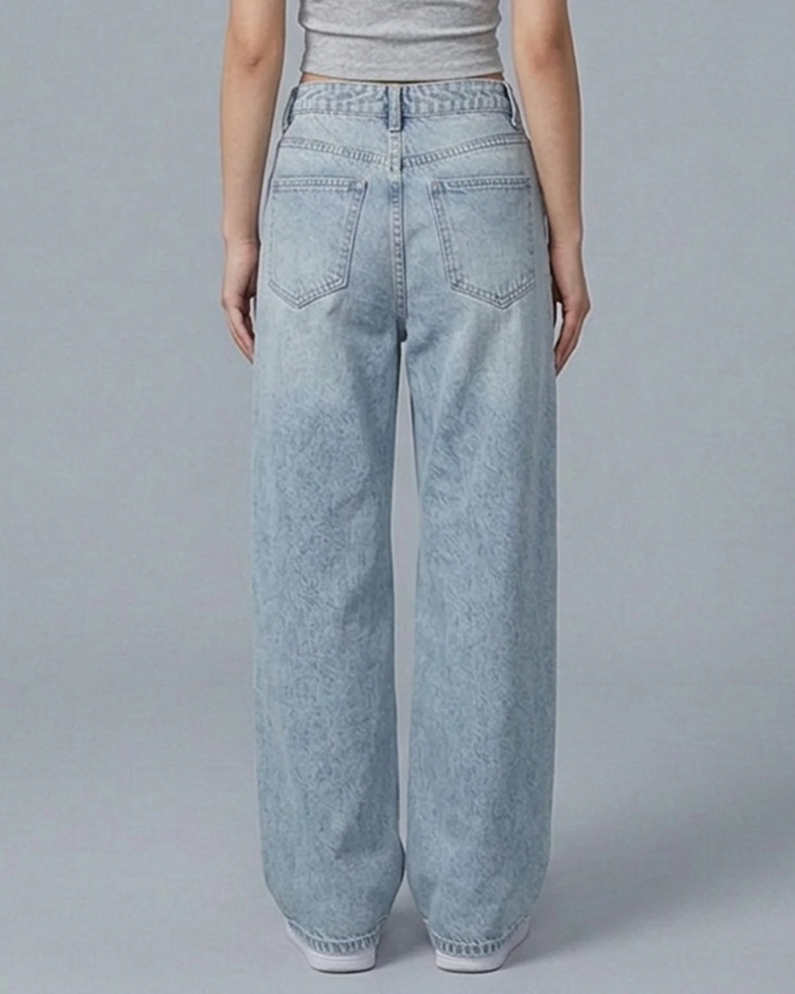 Shadow Core Baggy Denim Jeans Black Sky Blue - Image 3