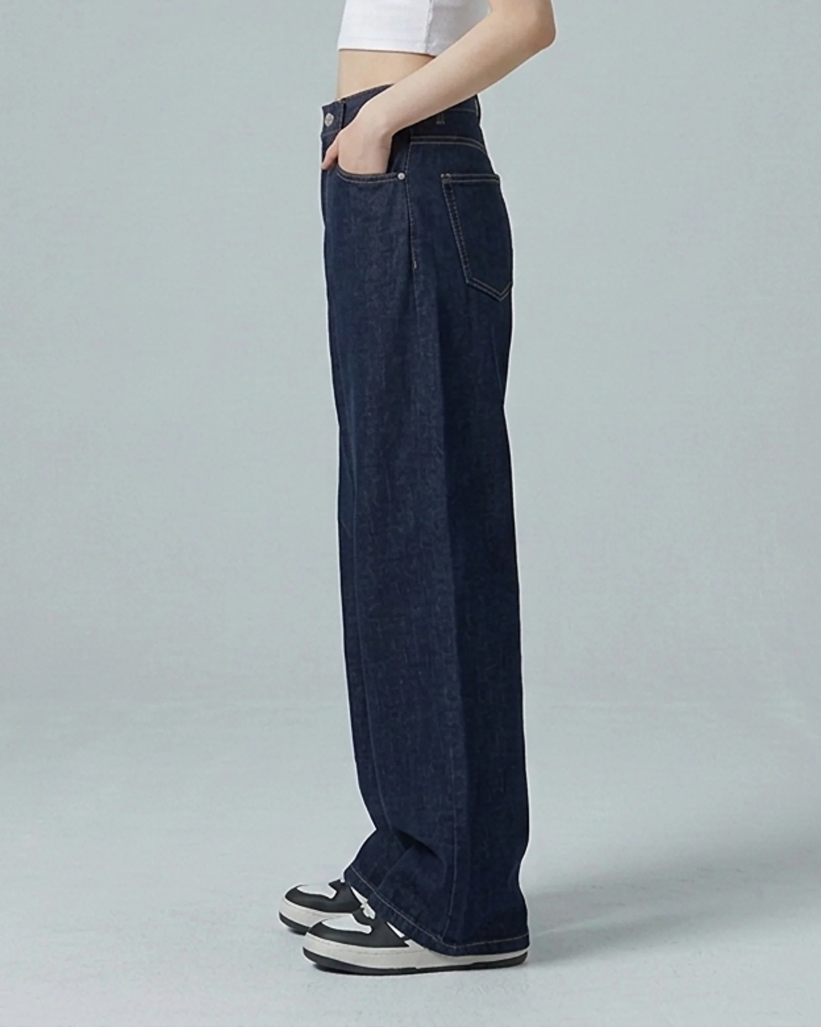 Shadow Core Baggy Denim Jeans Deep Blue - Image 3