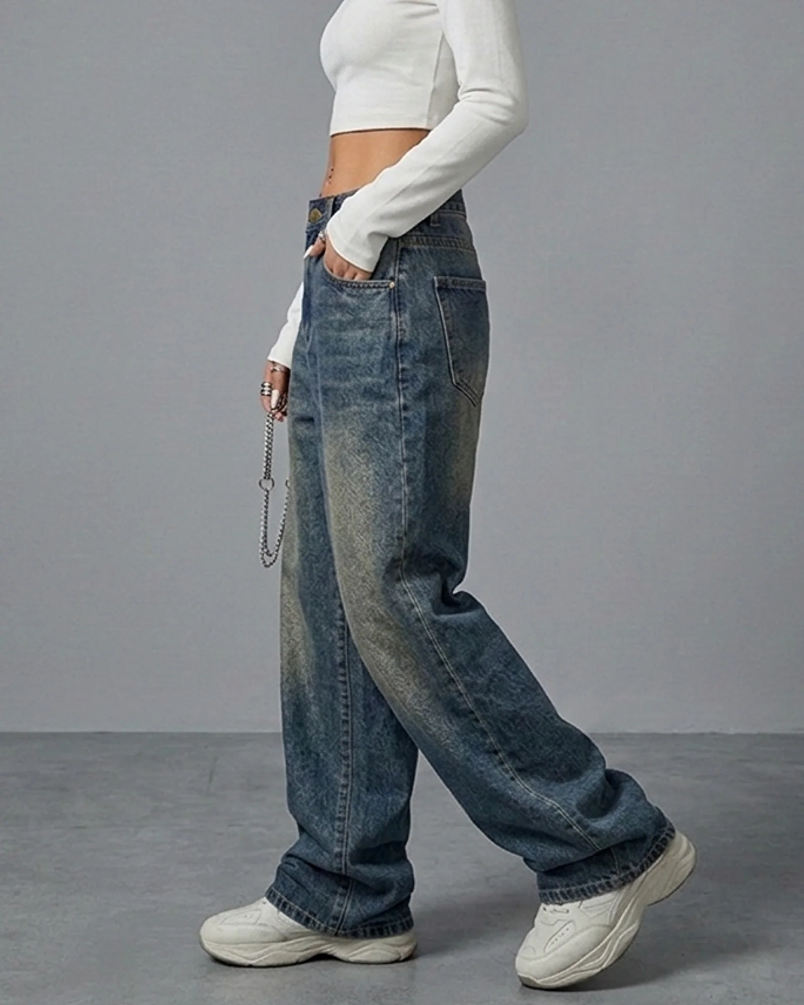 Shadow Core Baggy Denim Jeans Acid Faded - Image 2