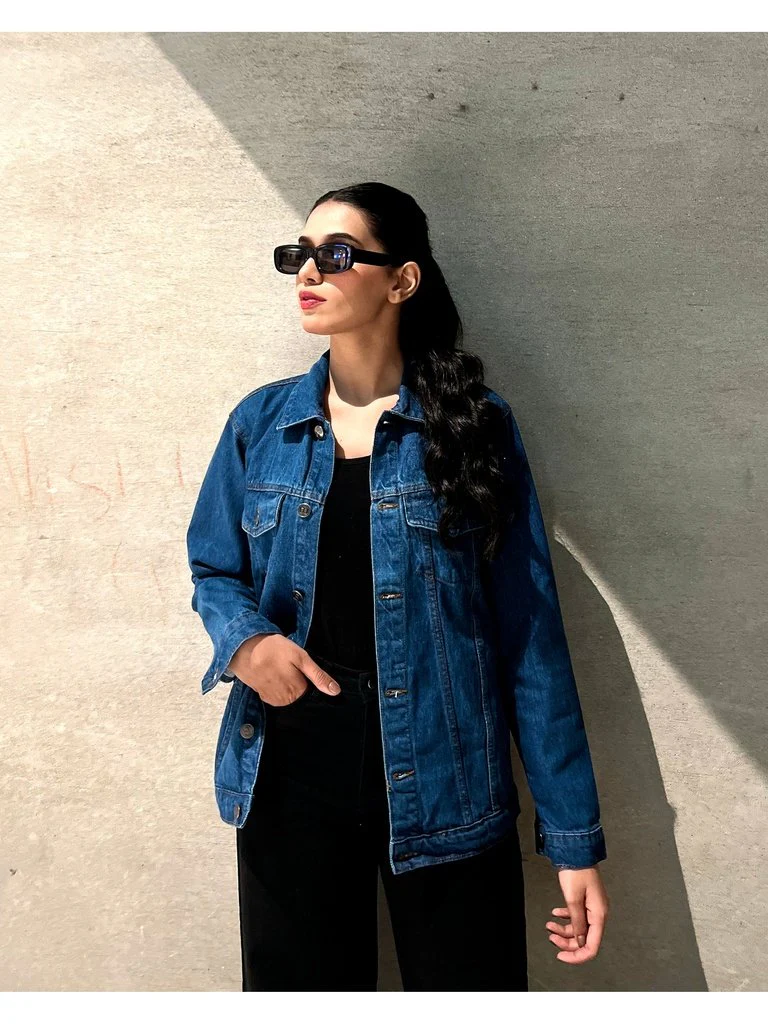 Denim Blue Medium Wash Denim Jacket