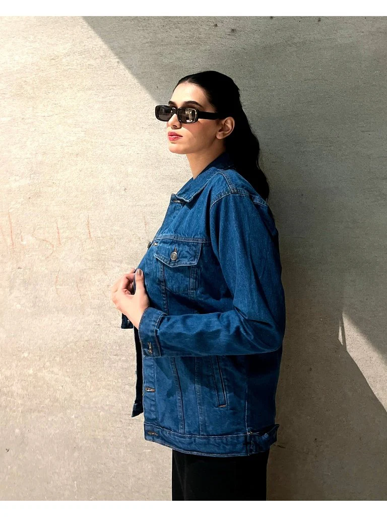Denim Blue Medium Wash Denim Jacket - Image 2