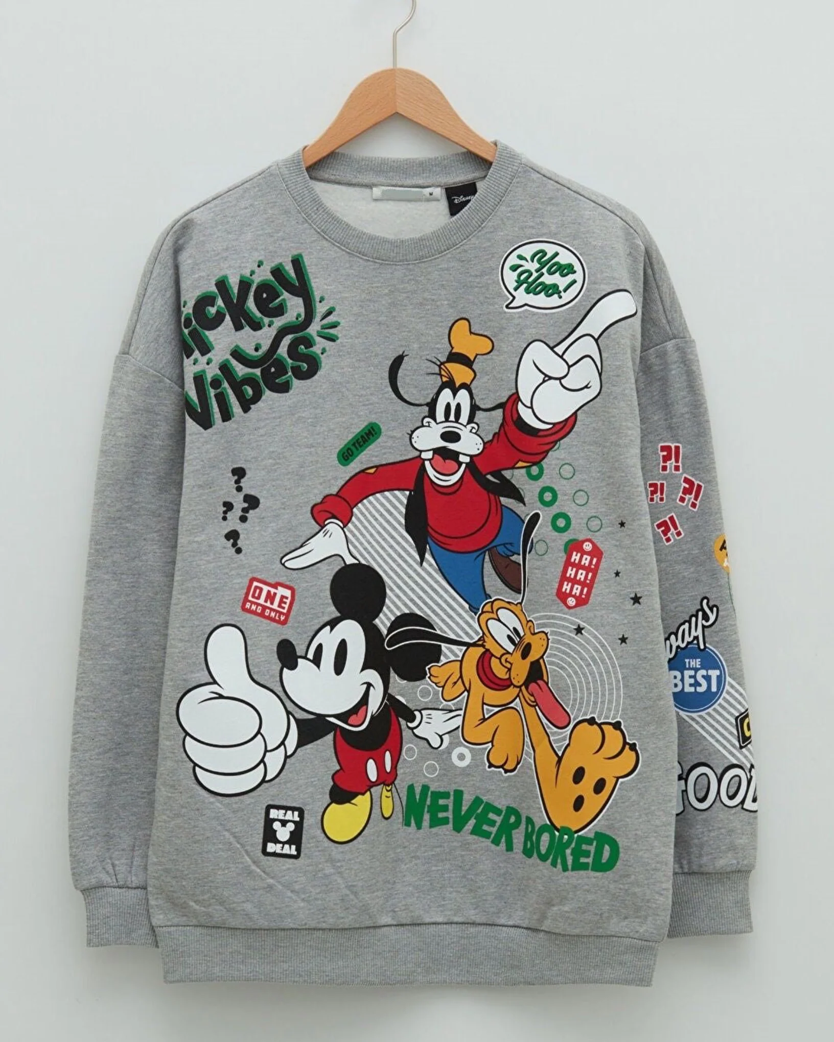 Disney Mickey Graphic Sweatshirt Grey - Image 3