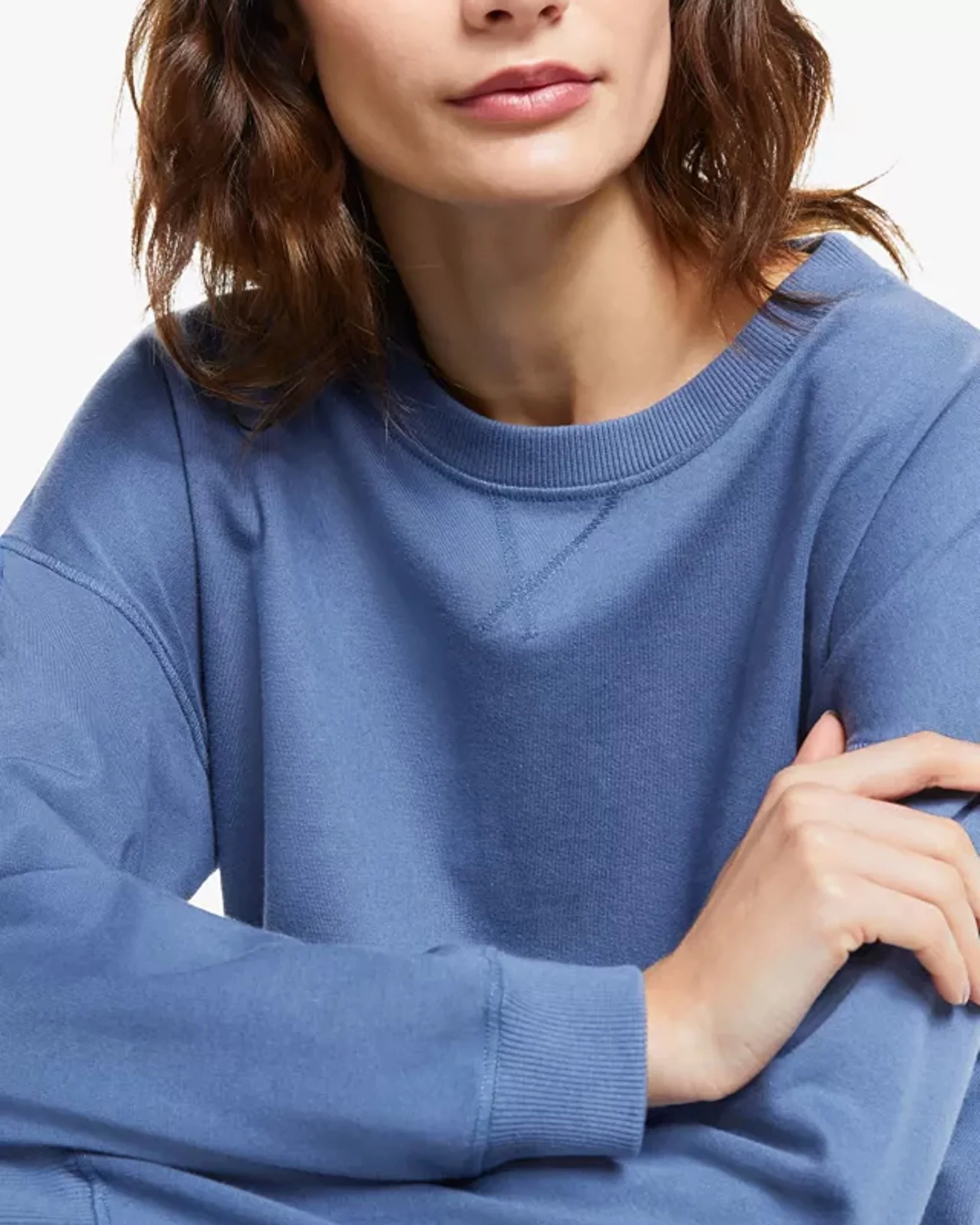 Distressed Blue Oversized Sweatshirt - Image 3