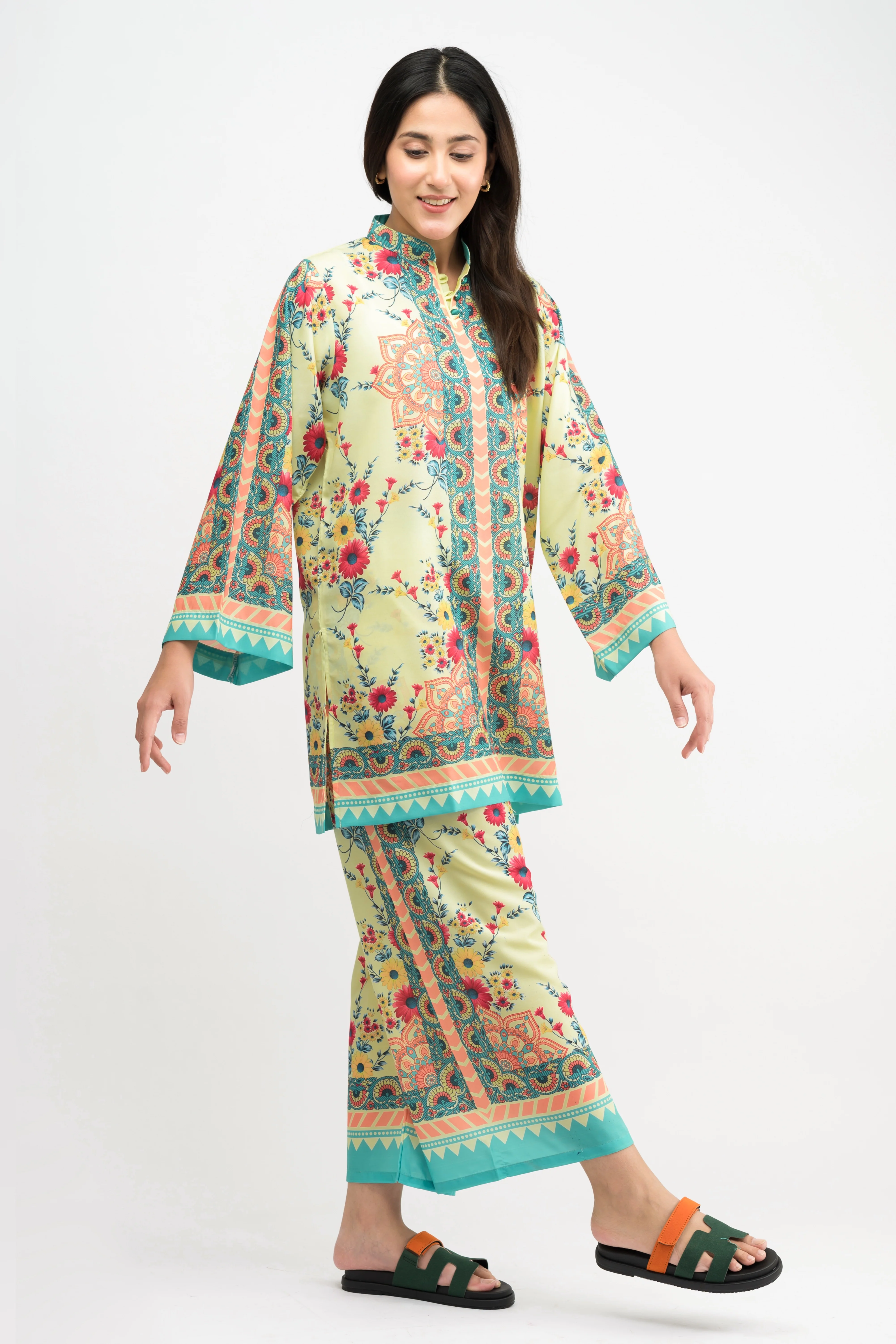 Emerino Printed Swiss Lawn Co-Ord Set