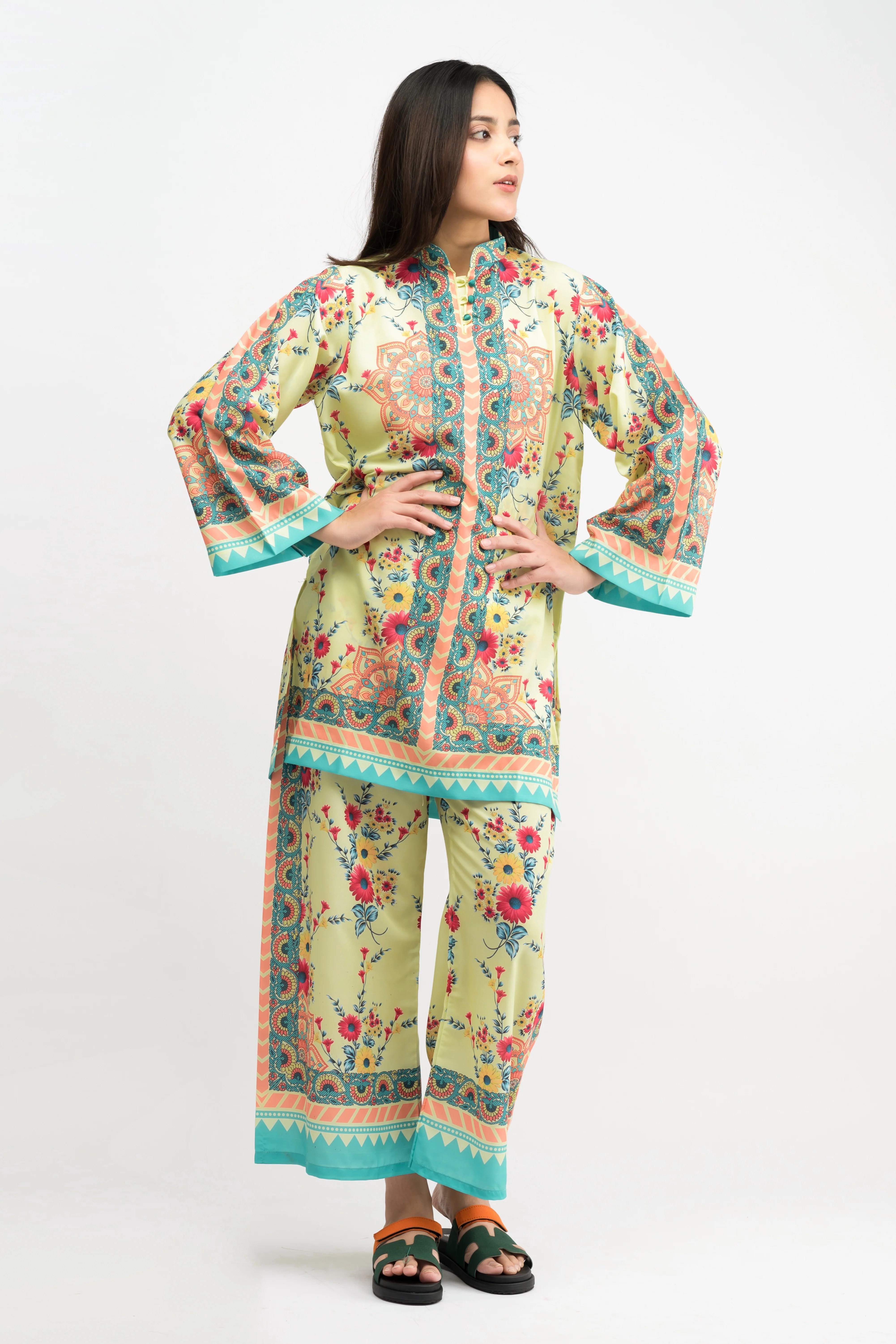 Emerino Printed Swiss Lawn Co-Ord Set - Image 2
