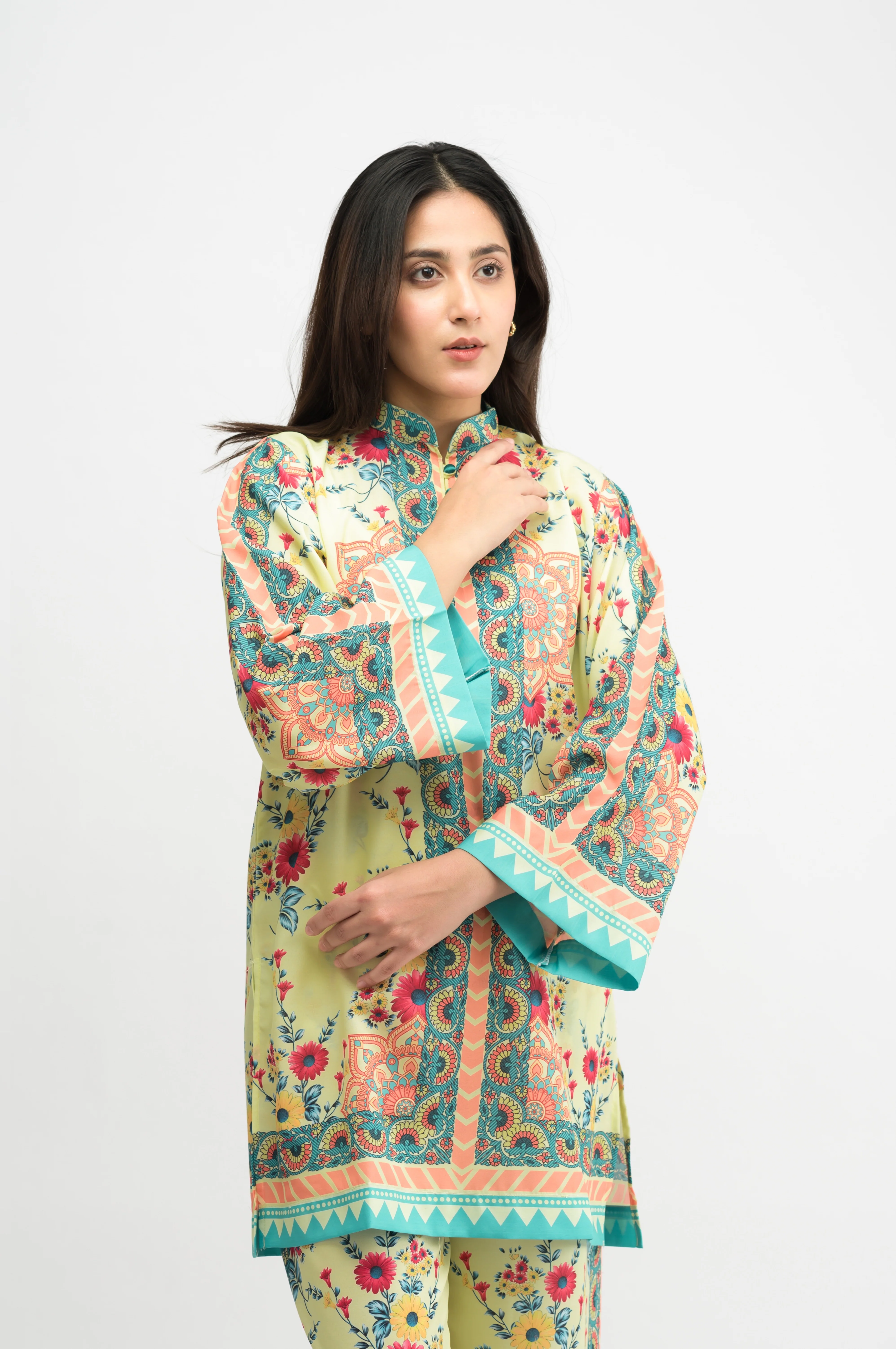 Emerino Printed Swiss Lawn Co-Ord Set - Image 3