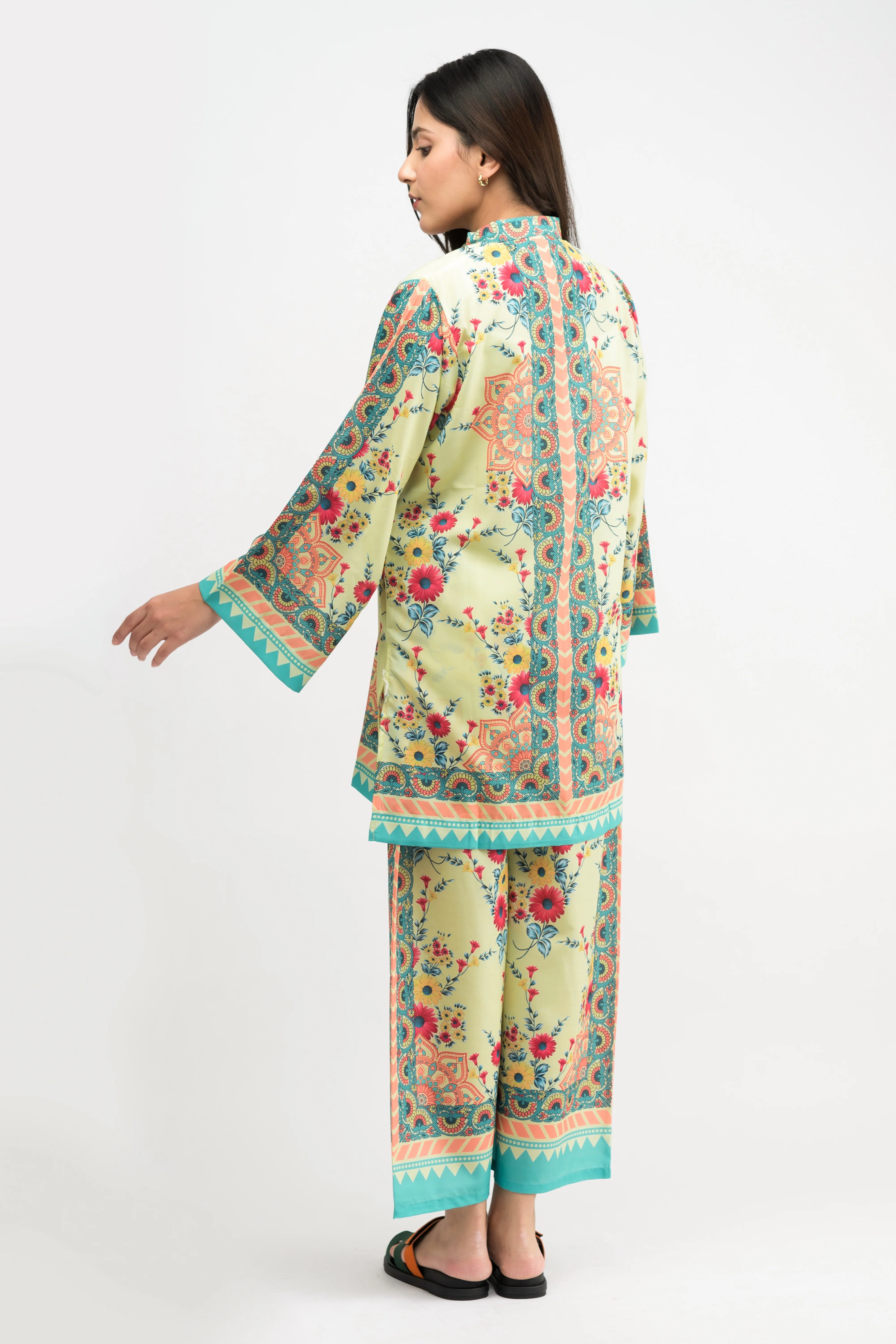 Emerino Printed Swiss Lawn Co-Ord Set - Image 4