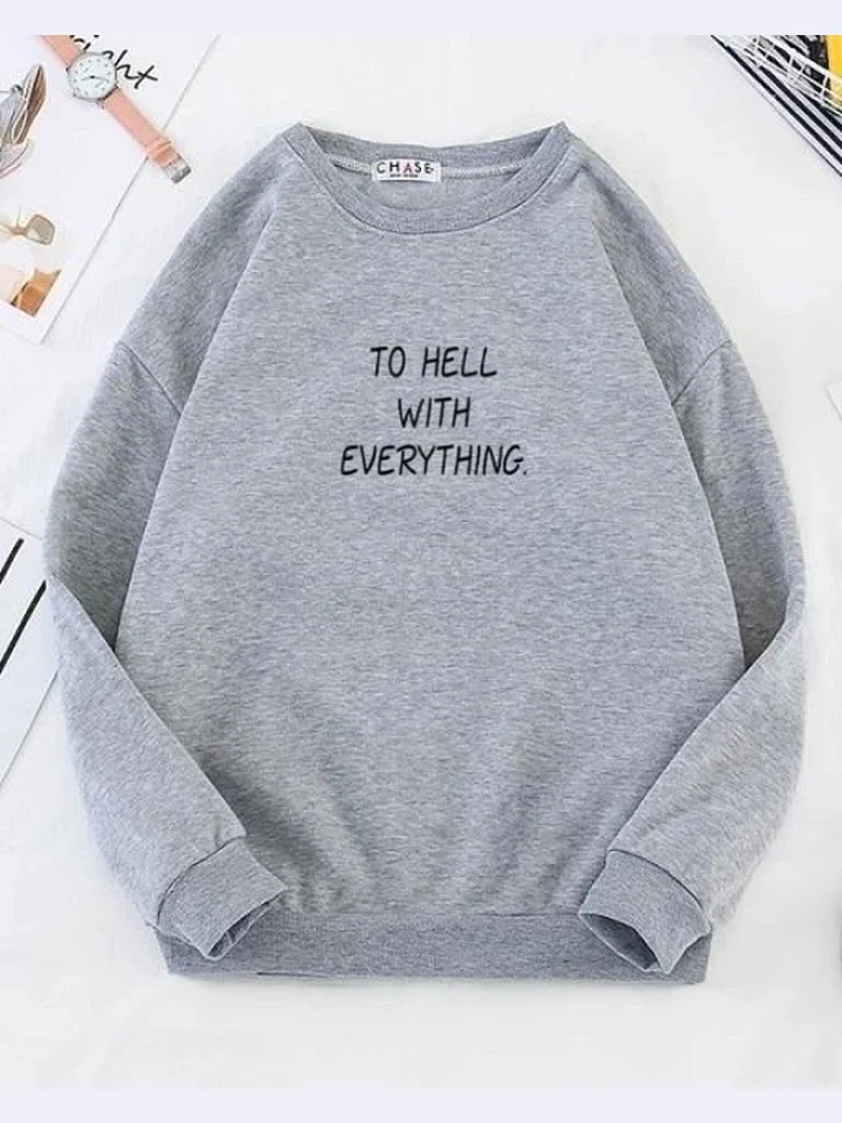 Hell With Everything Graphic Sweatshirt - Image 2