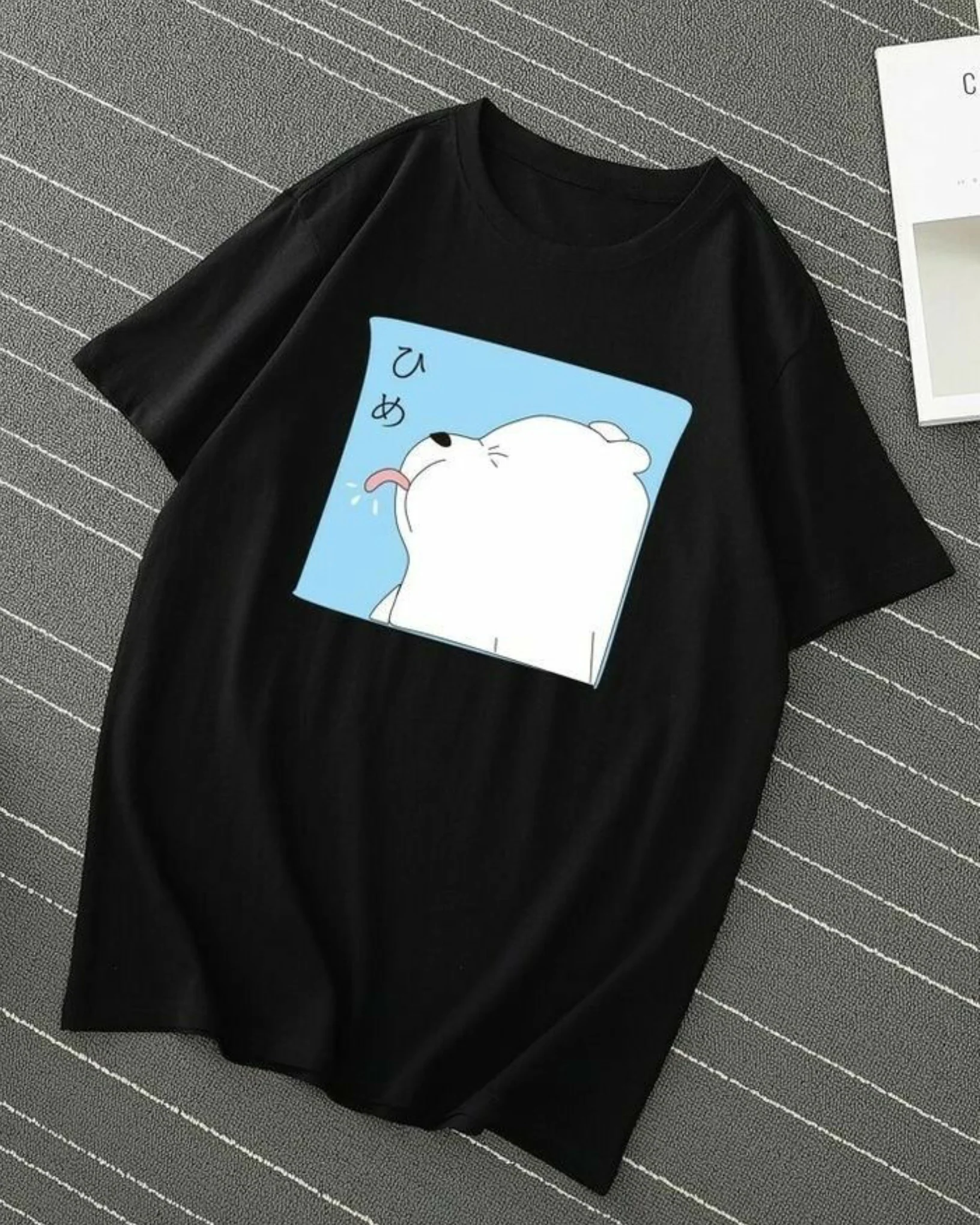 Ice Bear Graphic Drop Shoulder Oversized T-shirt - Image 2