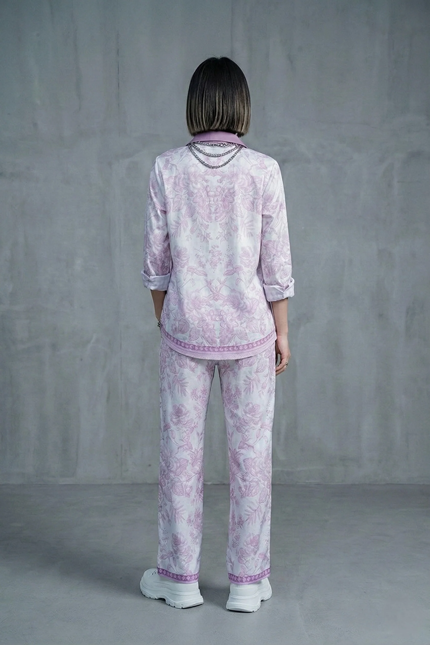 Lavender Printed Swiss Lawn Co-Ord Set - Image 3