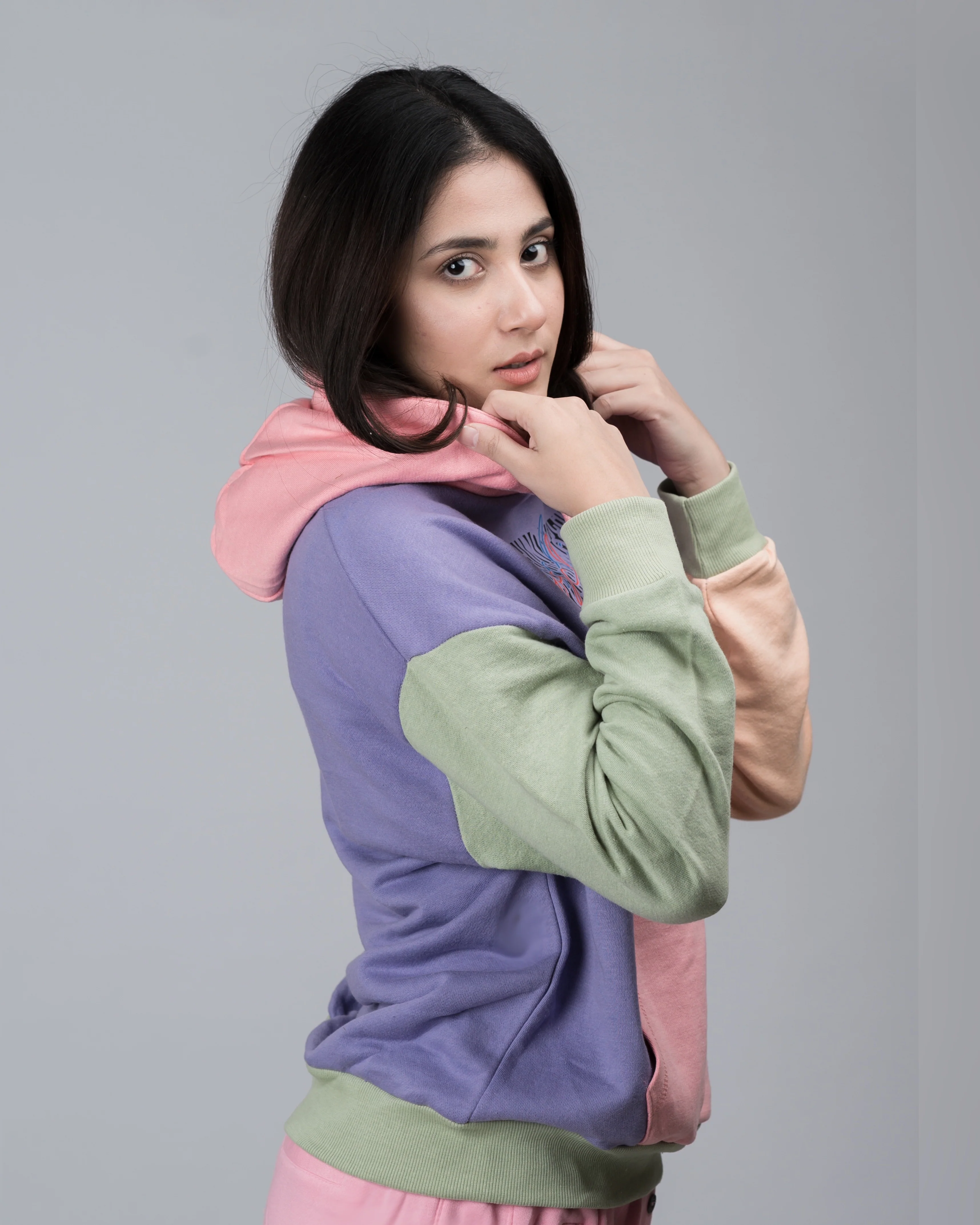 Moschino Contrast Colour Block Oversized Hood - Image 5
