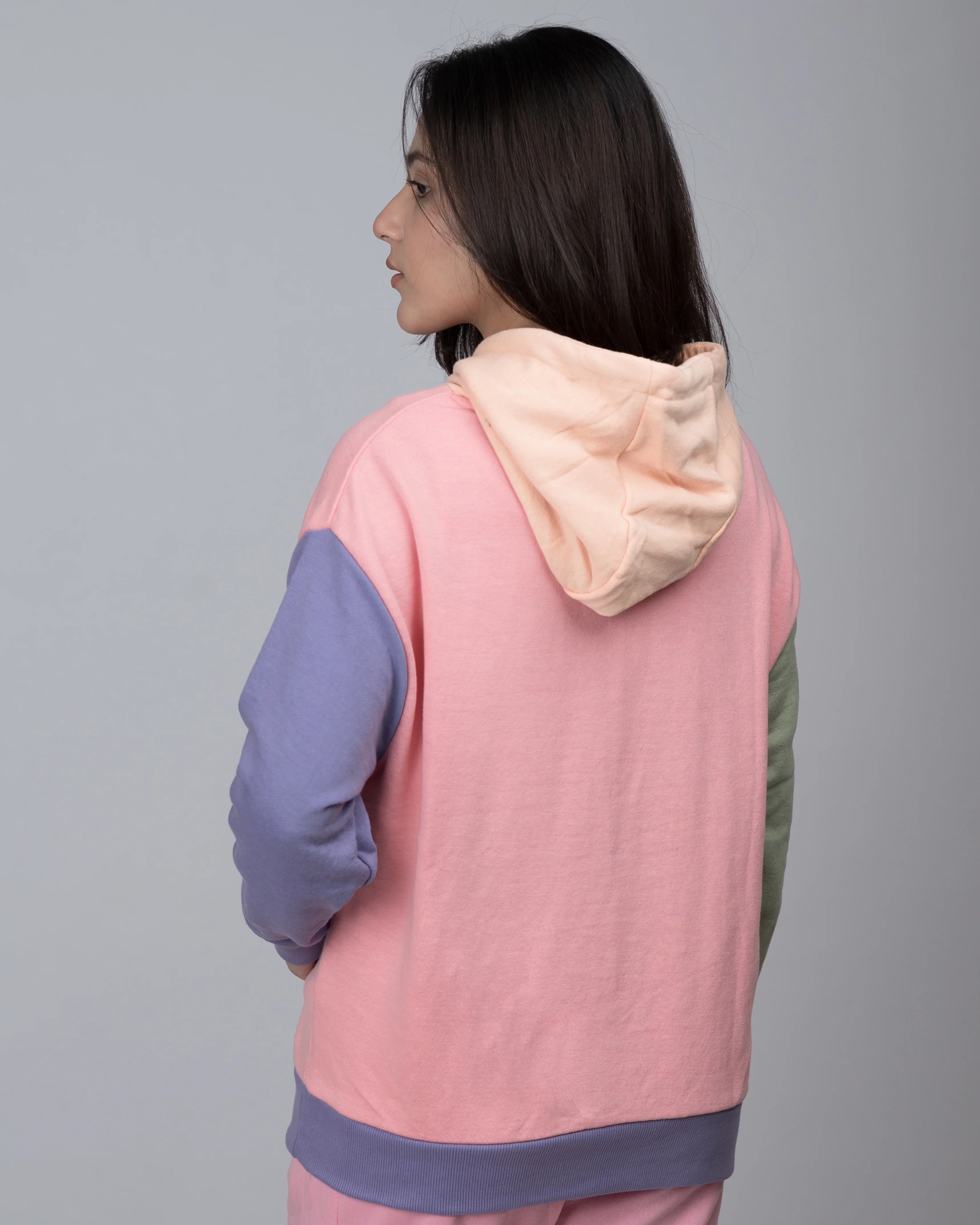 New York Contrast Colour Block Oversized Hood - Image 4