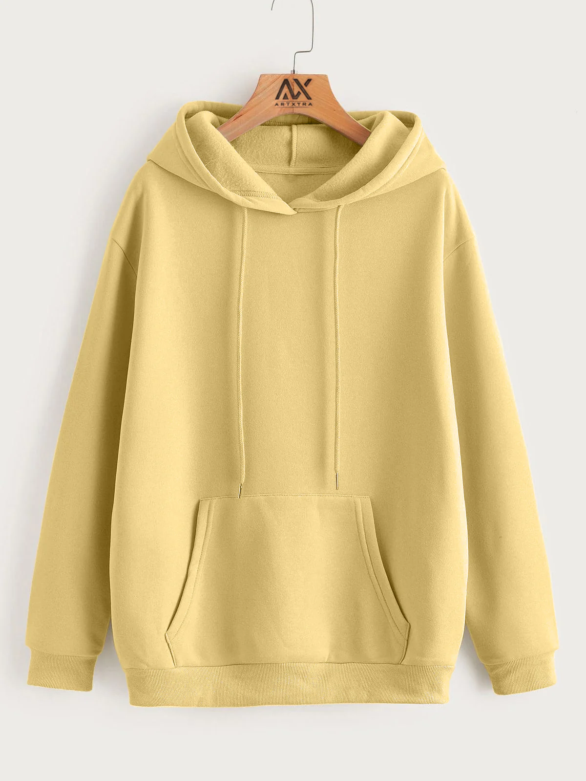 Ochre Solid Pull Over Oversized Hood - Image 2