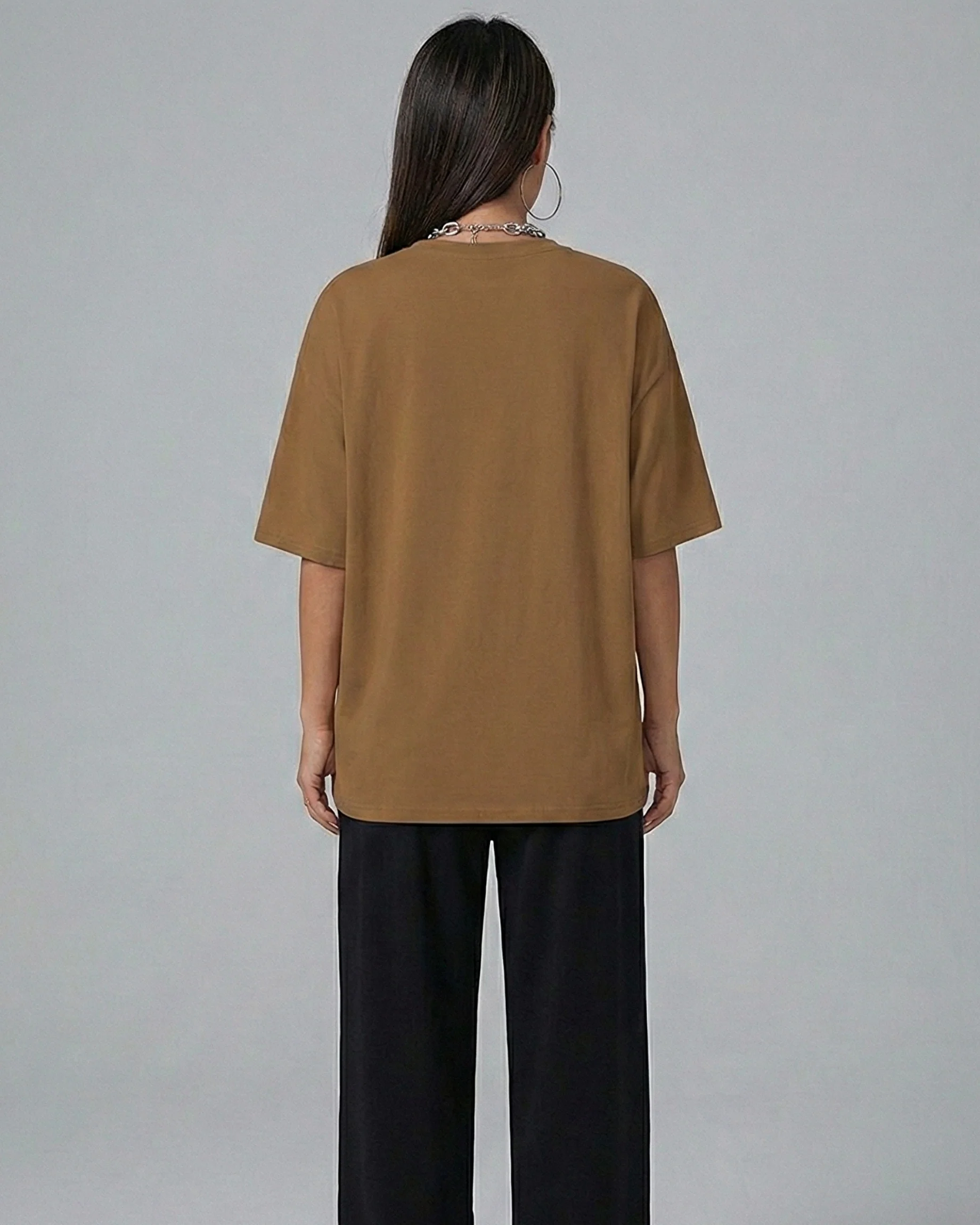 Over It Graphic Drop Shoulder Oversized Tee - Image 3