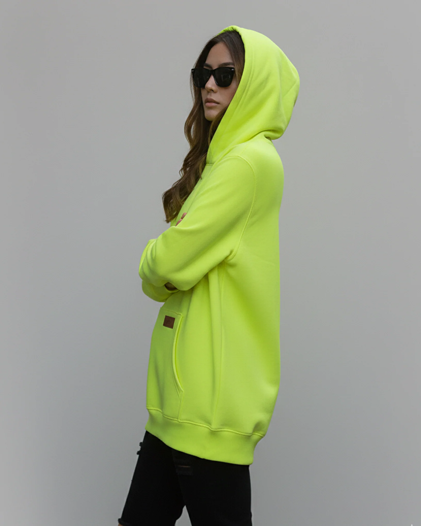 Premium Oversized Fit Pull Over Hood Neon Green - Image 3