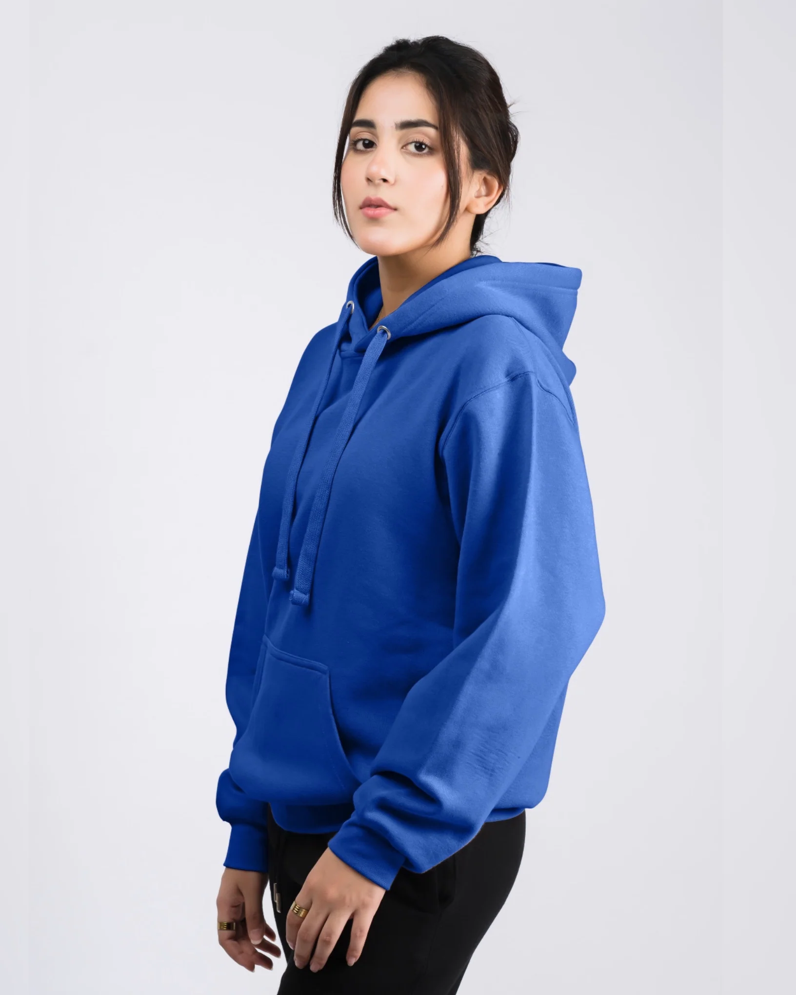 Premium Oversized Fit Pull Over Hoodie Azure - Image 2