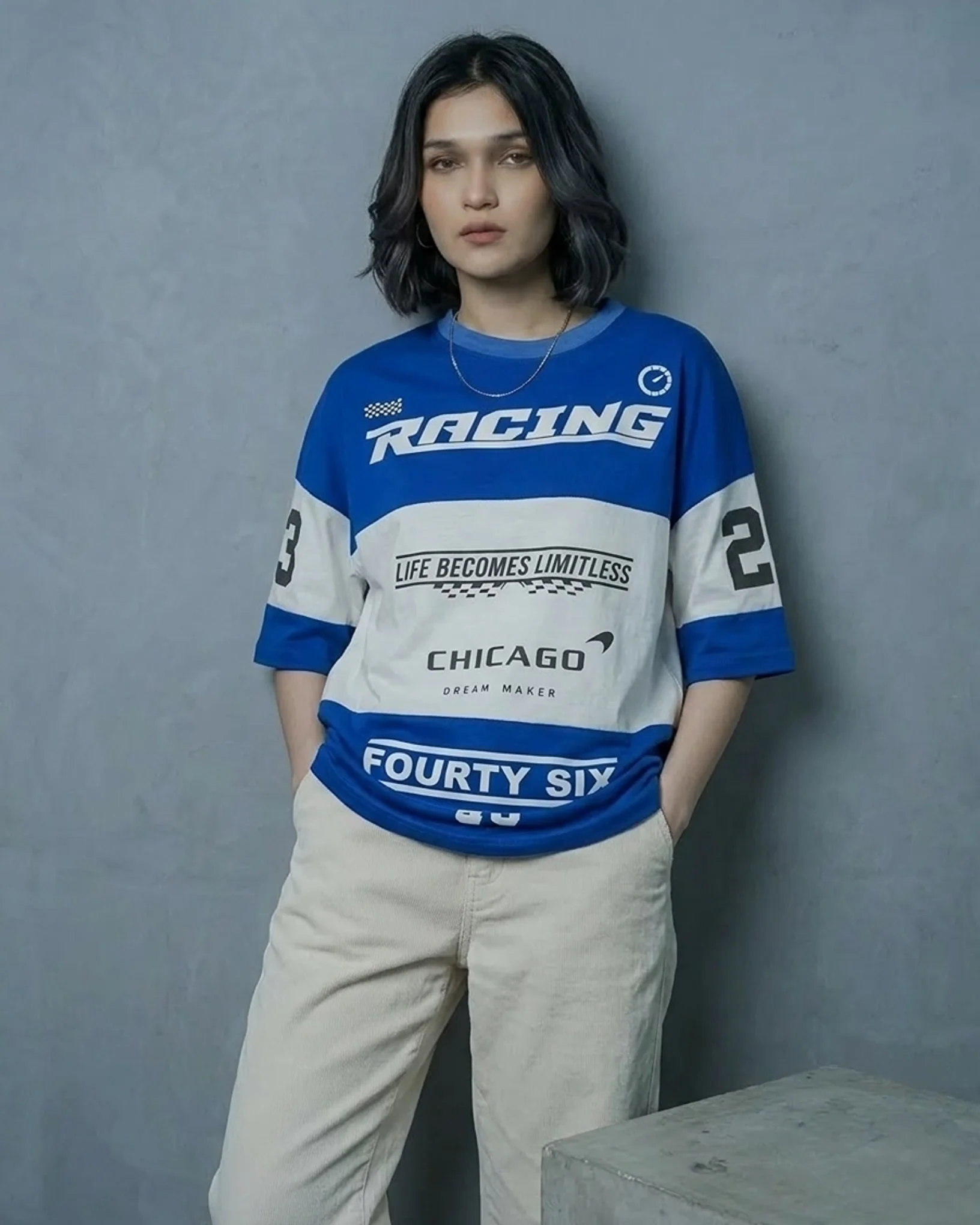 RF Chicago Dryfit Oversized Jersey Blue - Image 3