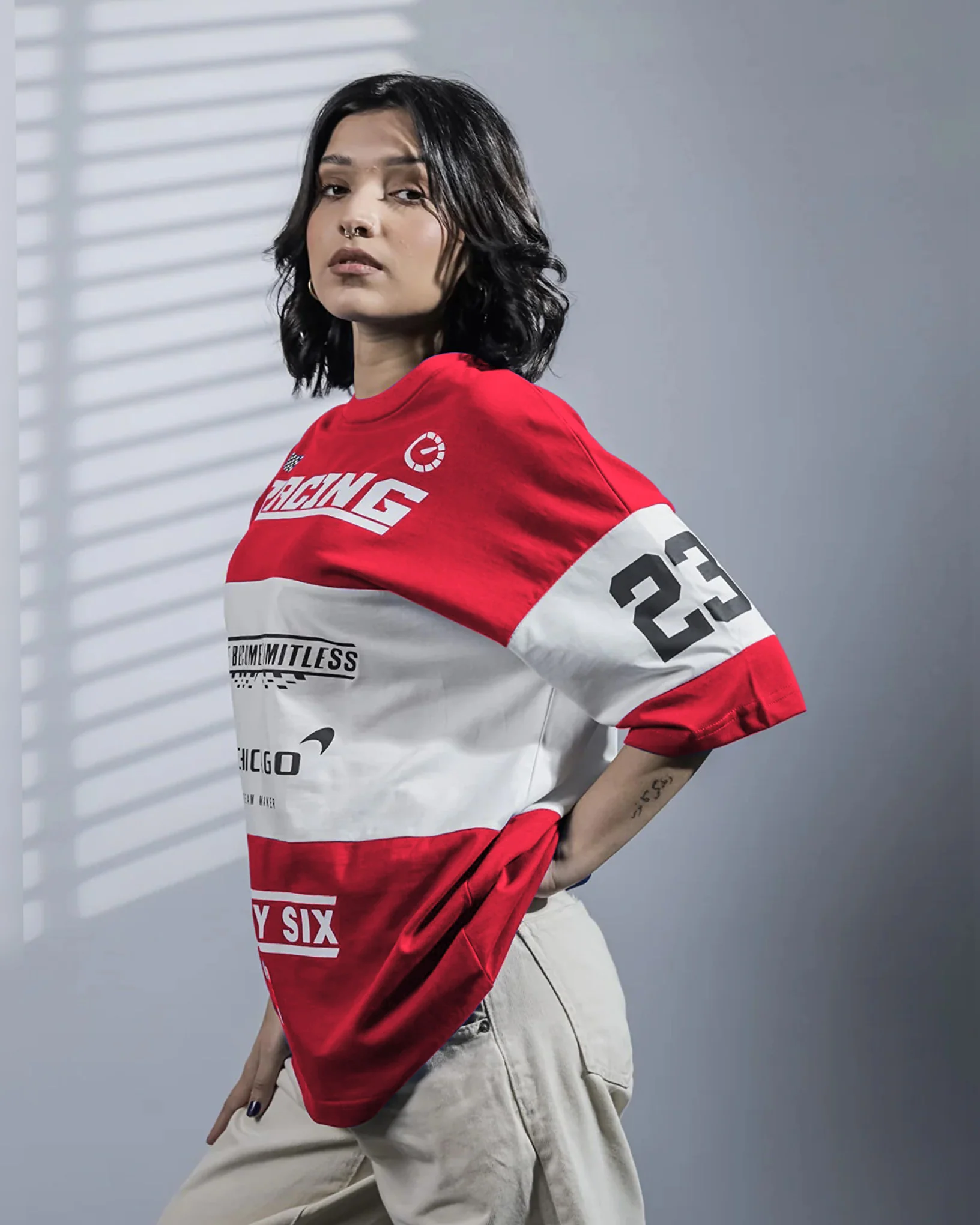 RF Chicago Dryfit Oversized Jersey Red - Image 3