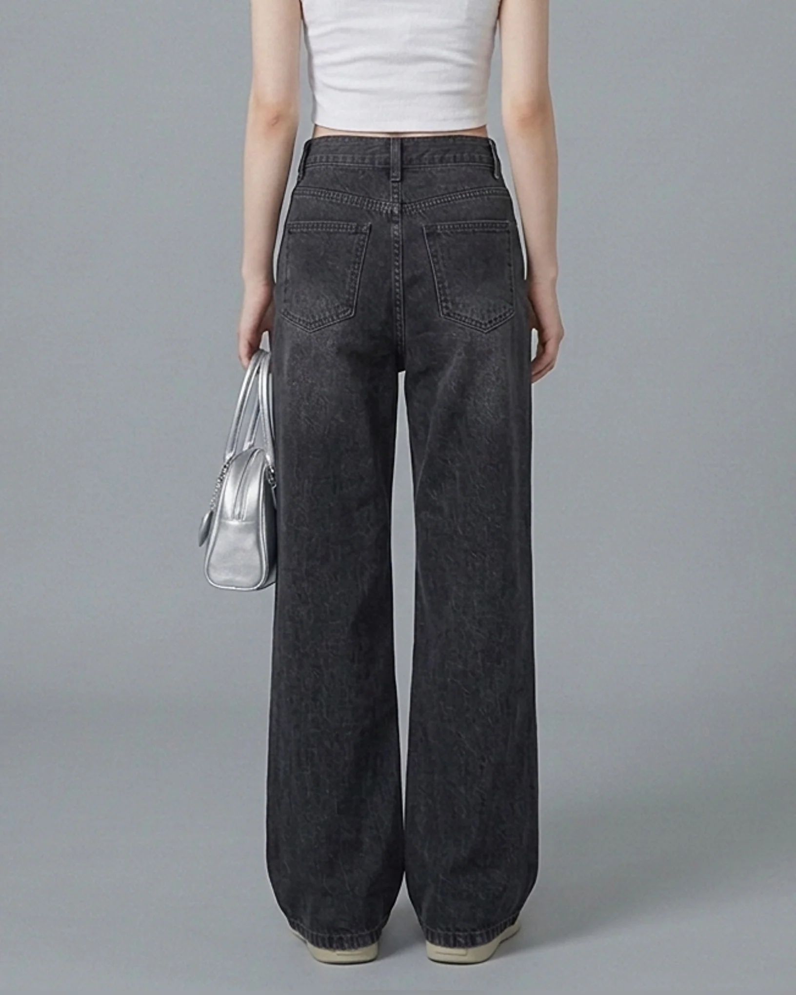 Shadow Core Baggy Denim Jeans Black - Image 3