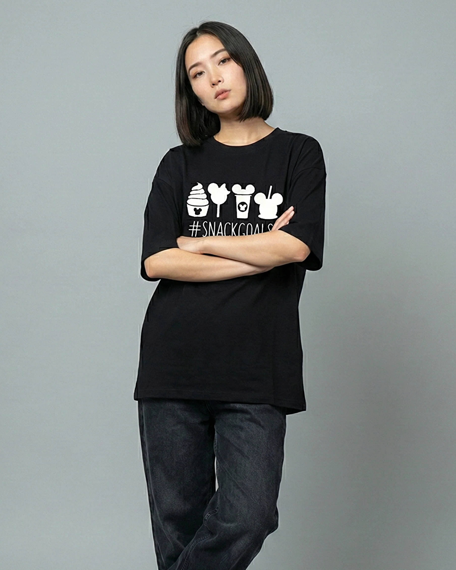 Snack Goals Graphic Drop Ahoulder Oversized Tee - Image 2