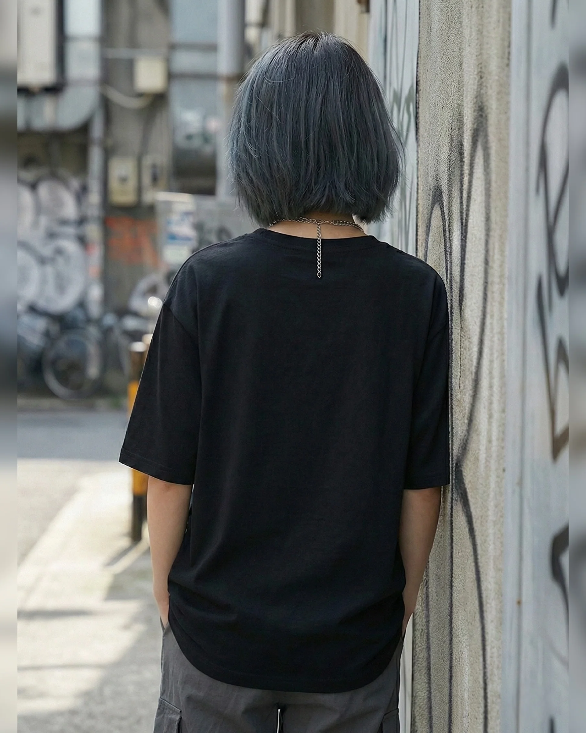 You Hide In My Heart Graphic Drop Shoulder Oversized Tee - Image 3